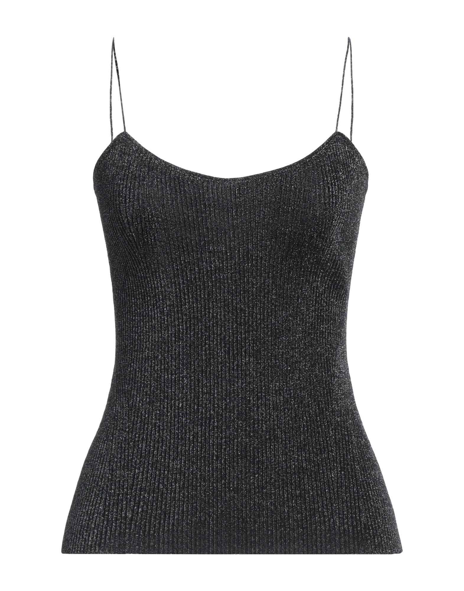 니트 소재, 라메, 라이트웨이트 니트, 장식 부착 없음, 솔리드 컬러, v 네크라인, 슬리브리스, 포켓 없음, 스트레치, 캐미솔. 이미지