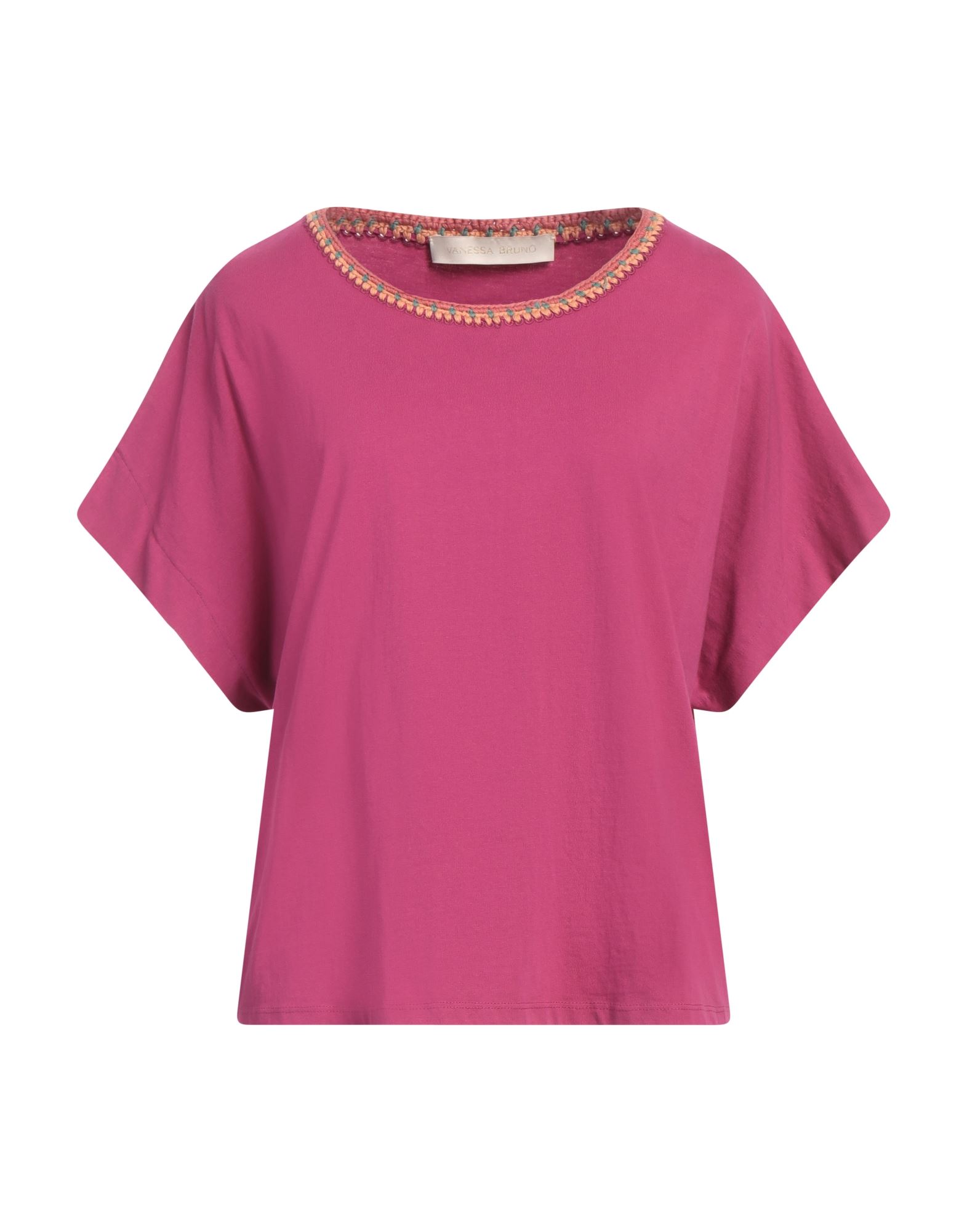 티셔츠, 저지, 장식 디테일 솔리드 컬러, 파이핑 트림, 크루넥, 쇼트 슬리브, 세탁기 세탁 또는 드라이클리닝, 표백 금지, 건조기 사용불가, 이 브랜드는 사이즈가 작게 나옵니다. 이미지