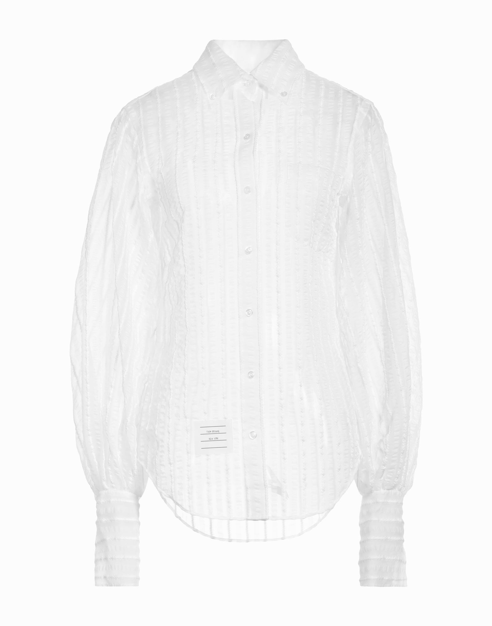 오간자, 시어서커, 장식 부착 없음, 솔리드 컬러, 버튼다운 칼라, 롱 슬리브, 버튼 커프스, 버튼 여밈, 포켓 1개, 드라이클리닝, 표백 금지, 건조기 사용불가, 셔츠. 이미지