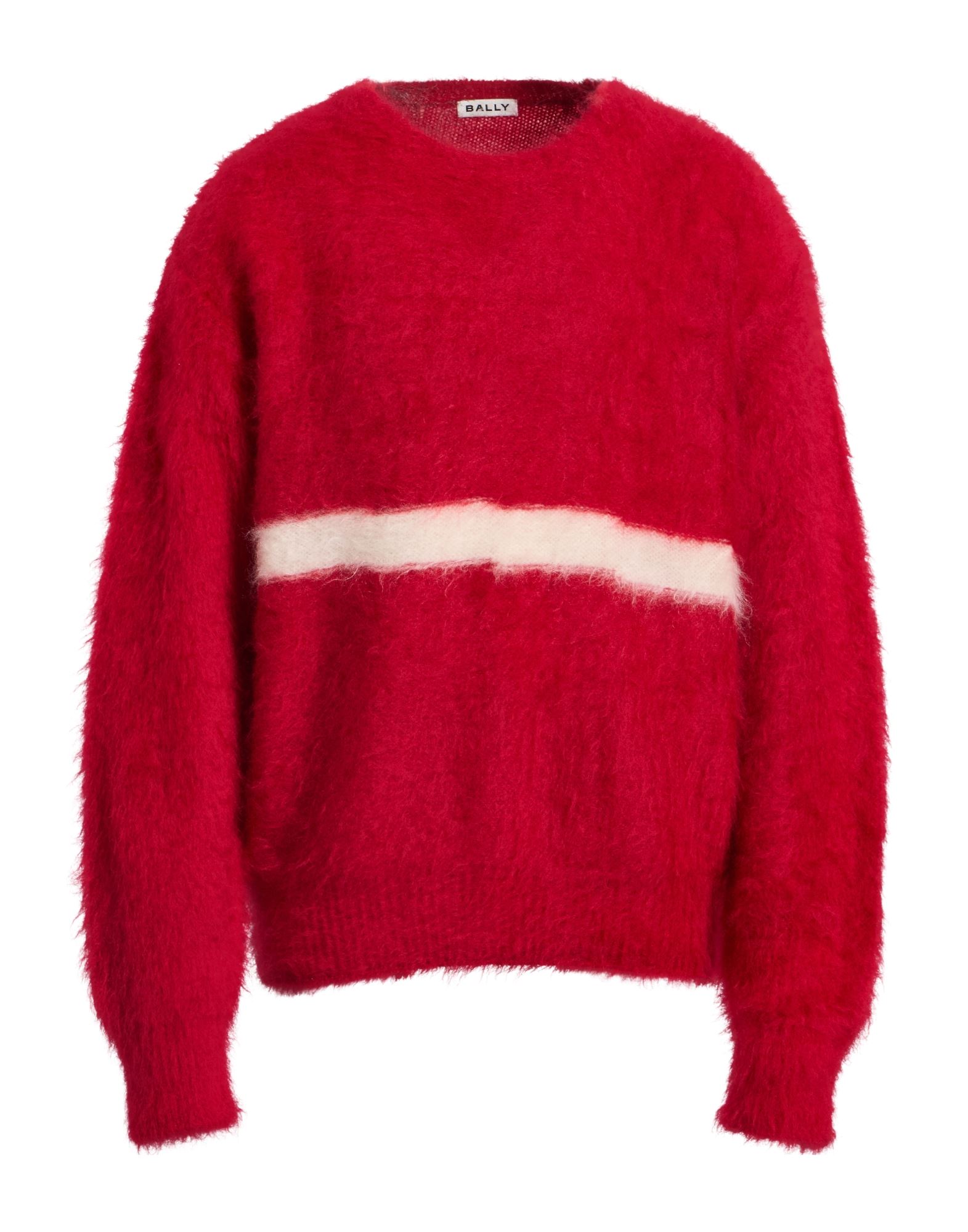 니트 소재, 미디엄웨이트 니트, 장식 부착 없음, 투톤 패턴, 크루넥, 롱 슬리브, 드라이클리닝, 표백 금지, 건조기 사용불가. 이미지