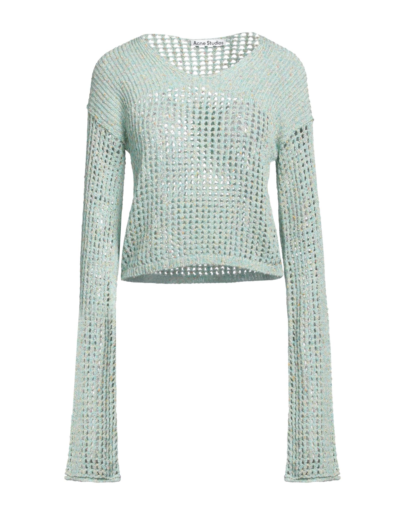 크로셰 니트, 라이트웨이트 니트, 장식 부착 없음, 멀티컬러 패턴, v 네크라인, 롱 슬리브, 손세탁 또는 드라이클리닝, 표백 금지, 건조기 사용불가. 이미지