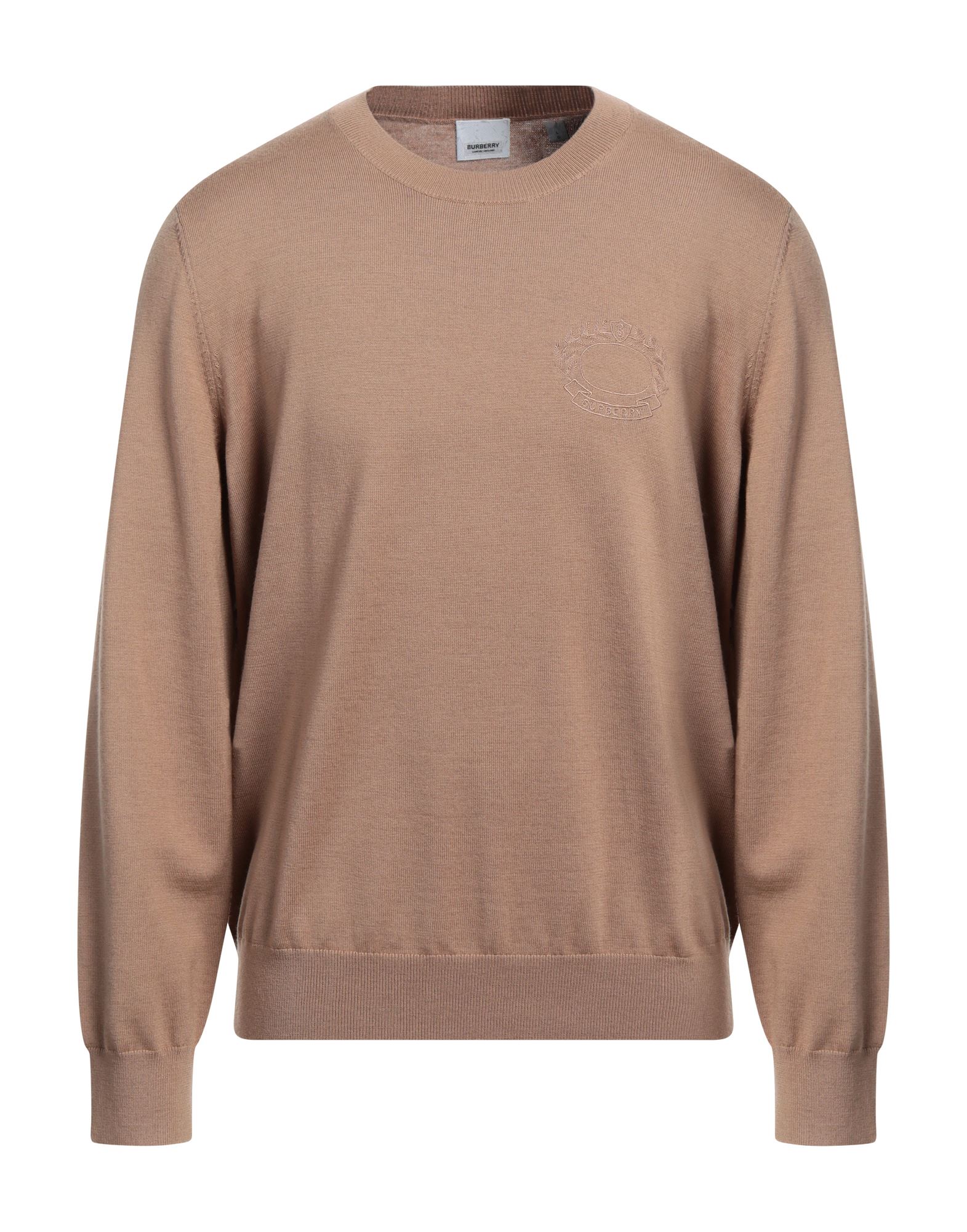 니트 소재, 라이트웨이트 니트, 브랜드 로고, 자수 장식, 솔리드 컬러, 크루넥, 롱 슬리브, 포켓 없음. 이미지