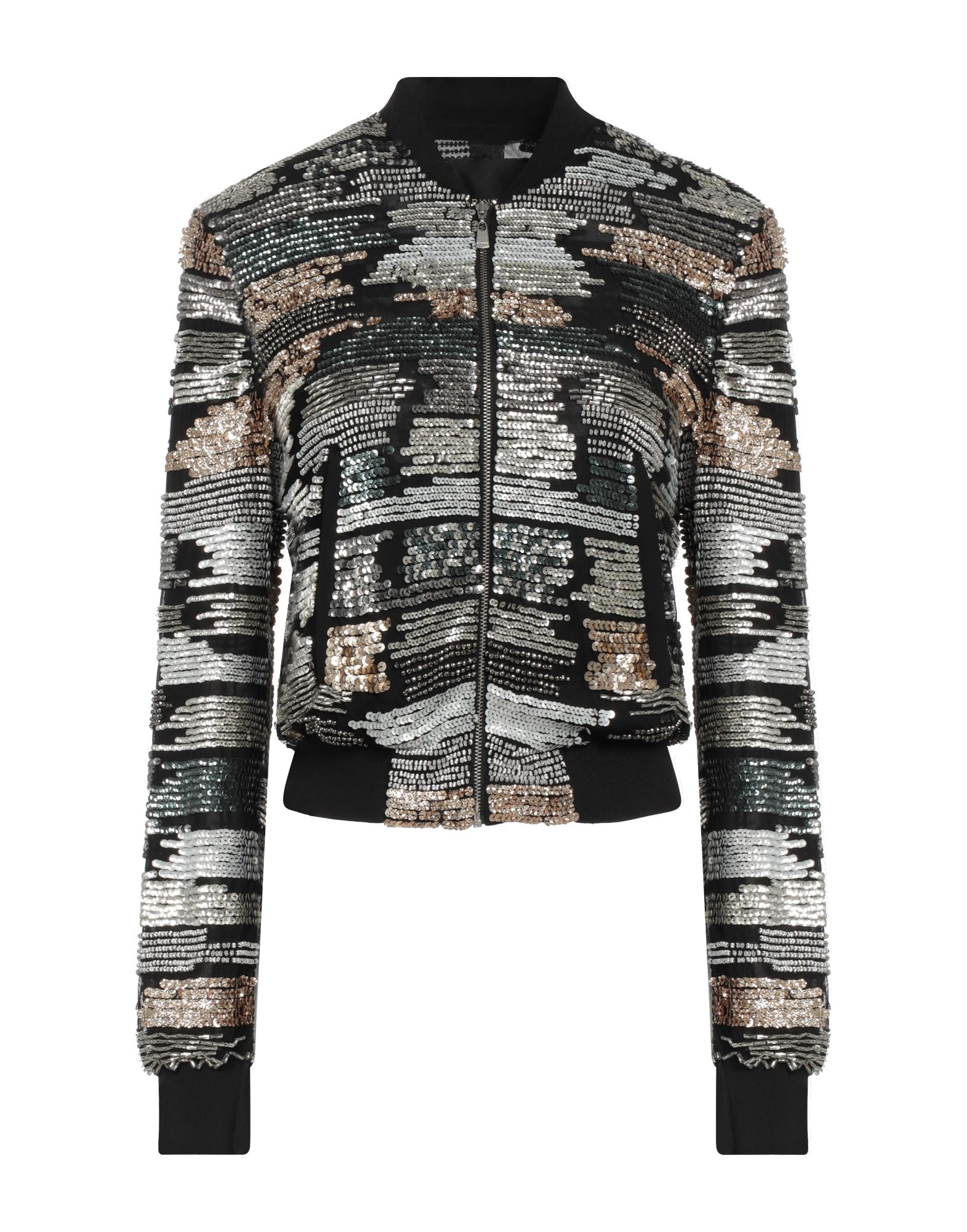 튤, 비즈, 시퀸, 멀티컬러 패턴, 딥 네크라인, 롱 슬리브, 지퍼 클로저, 멀티 포켓. 이미지