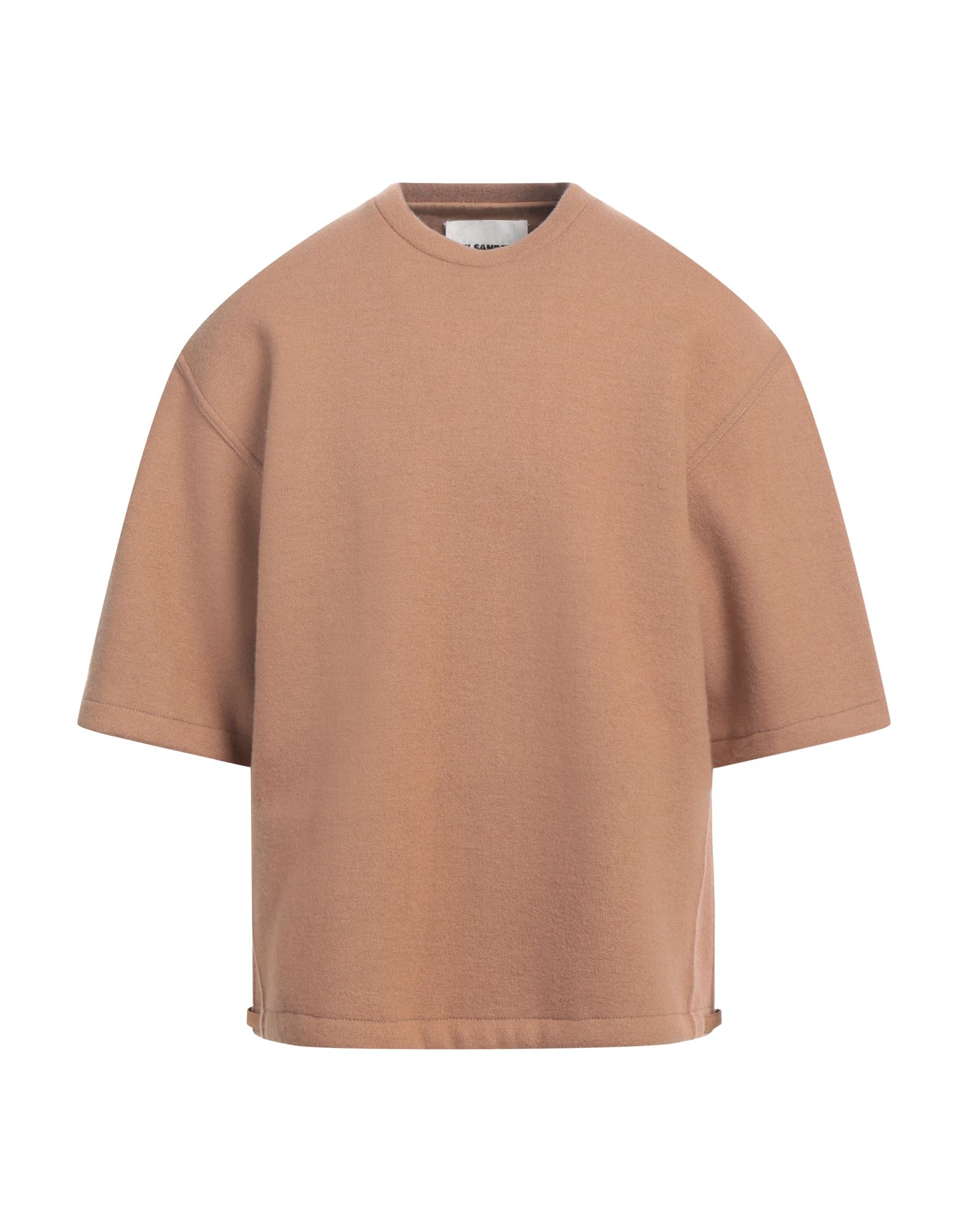 니트 소재, 라이트웨이트 니트, 솔리드 컬러, 장식 부착 없음, 크루넥, 쇼트 슬리브, 드라이클리닝, 표백 금지, 건조기 사용불가. 이미지