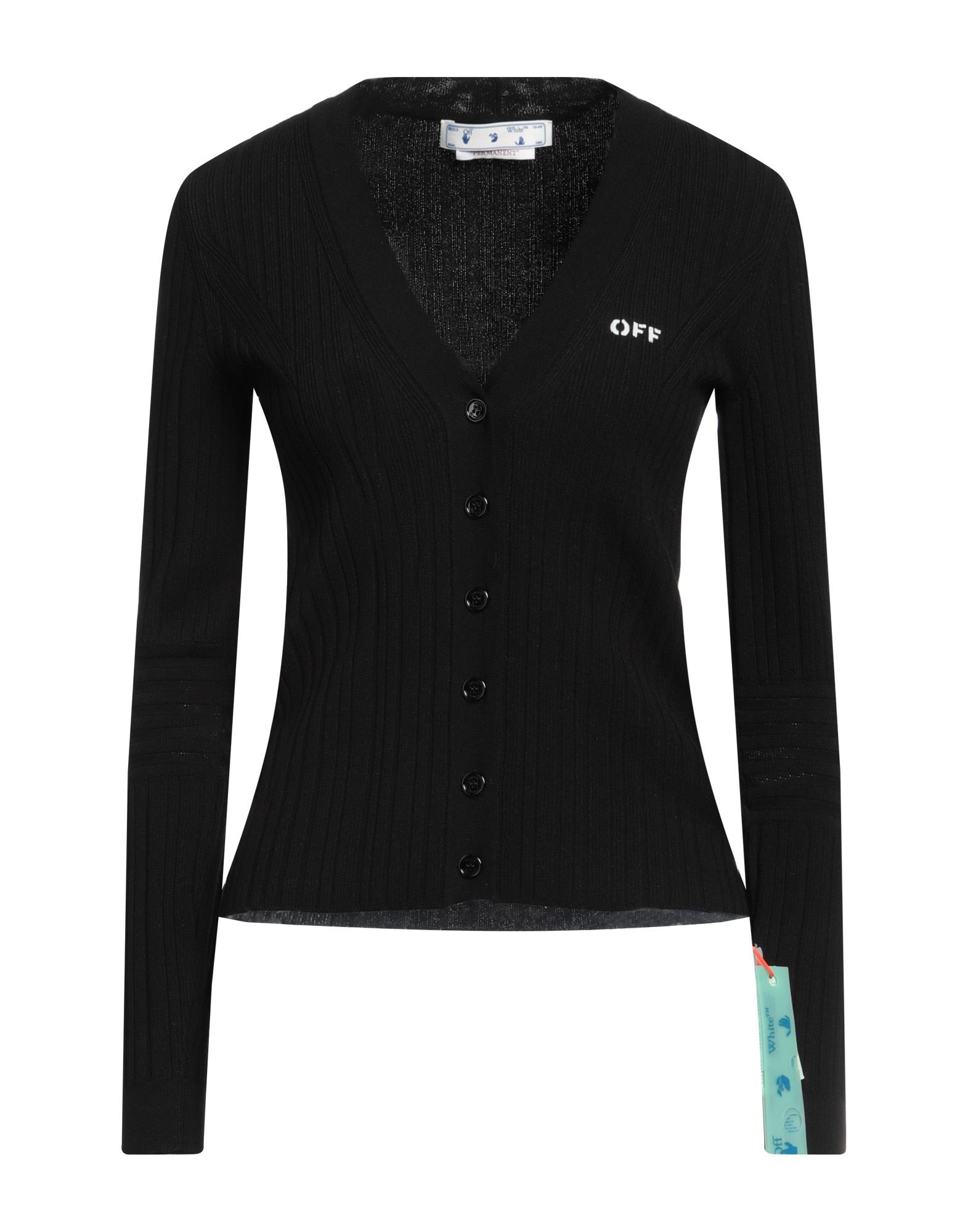 니트 소재, 라이트웨이트 니트, 브랜드 로고, 프린트 디테일 솔리드 컬러, v 네크라인, 롱 슬리브, 버튼 여밈, 포켓 없음. 이미지