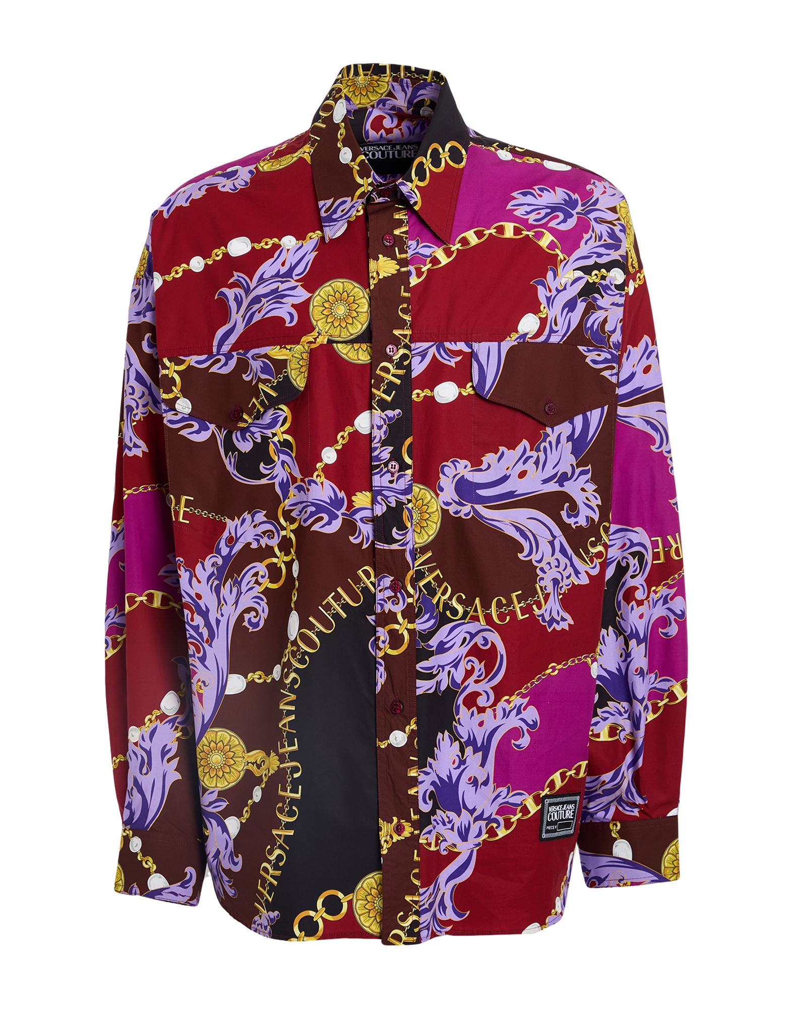 우븐, 브랜드 로고, 시그니처 프린트, 클래식 칼라, 롱 슬리브, 버튼 커프스, 버튼 여밈, 포켓 2개, 세탁기 세탁 또는 드라이클리닝, 표백 금지, 건조기 사용불가, 오버사이즈 셔츠, 이 브랜드는 사이즈가 작게 나옵니다. 이미지