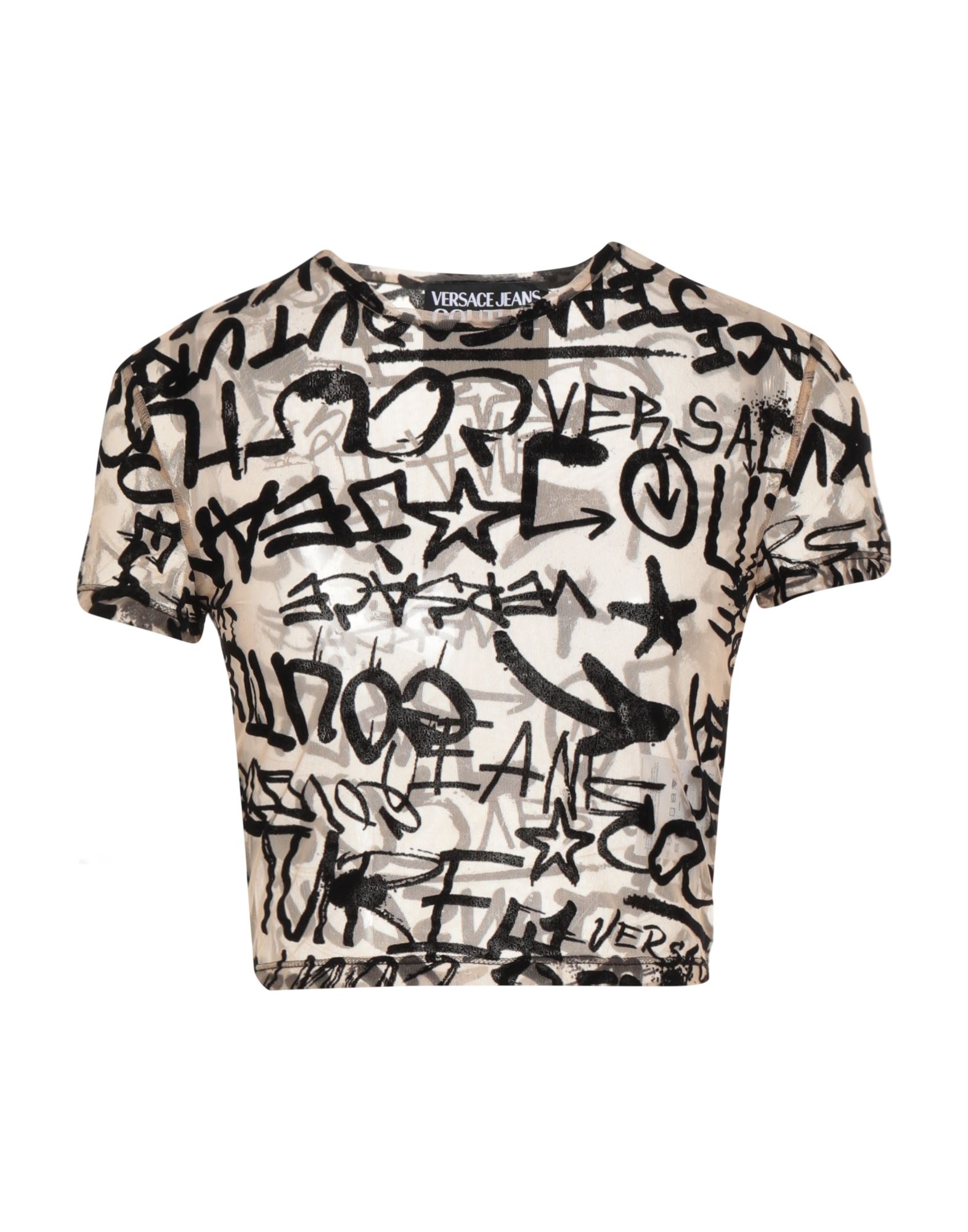 크롭 티, 튤, 벨벳, 스트레치 패브릭, 로고 디자인, 장식 부착 없음, 크루넥, 쇼트 슬리브, 손세탁, 표백 금지, 건조기 사용불가, 다림질 금지, 이 브랜드는 사이즈가 작게 나옵니다. 이미지