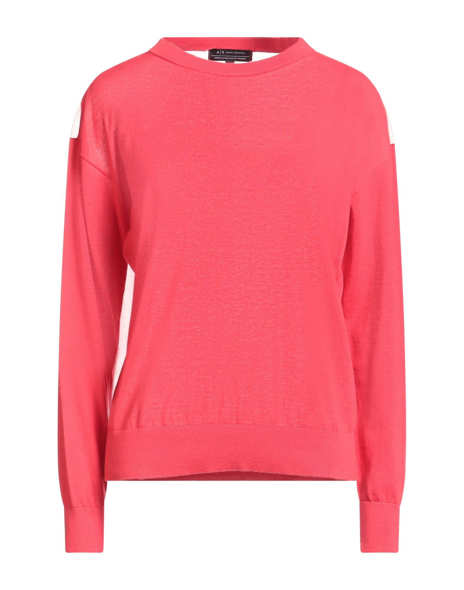 니트 소재, 튤, 라이트웨이트 니트, 브랜드 로고, 솔리드 컬러, 크루넥, 롱 슬리브, 리브 조직 커프스, 손세탁, 표백 금지, 건조기 사용불가. 이미지