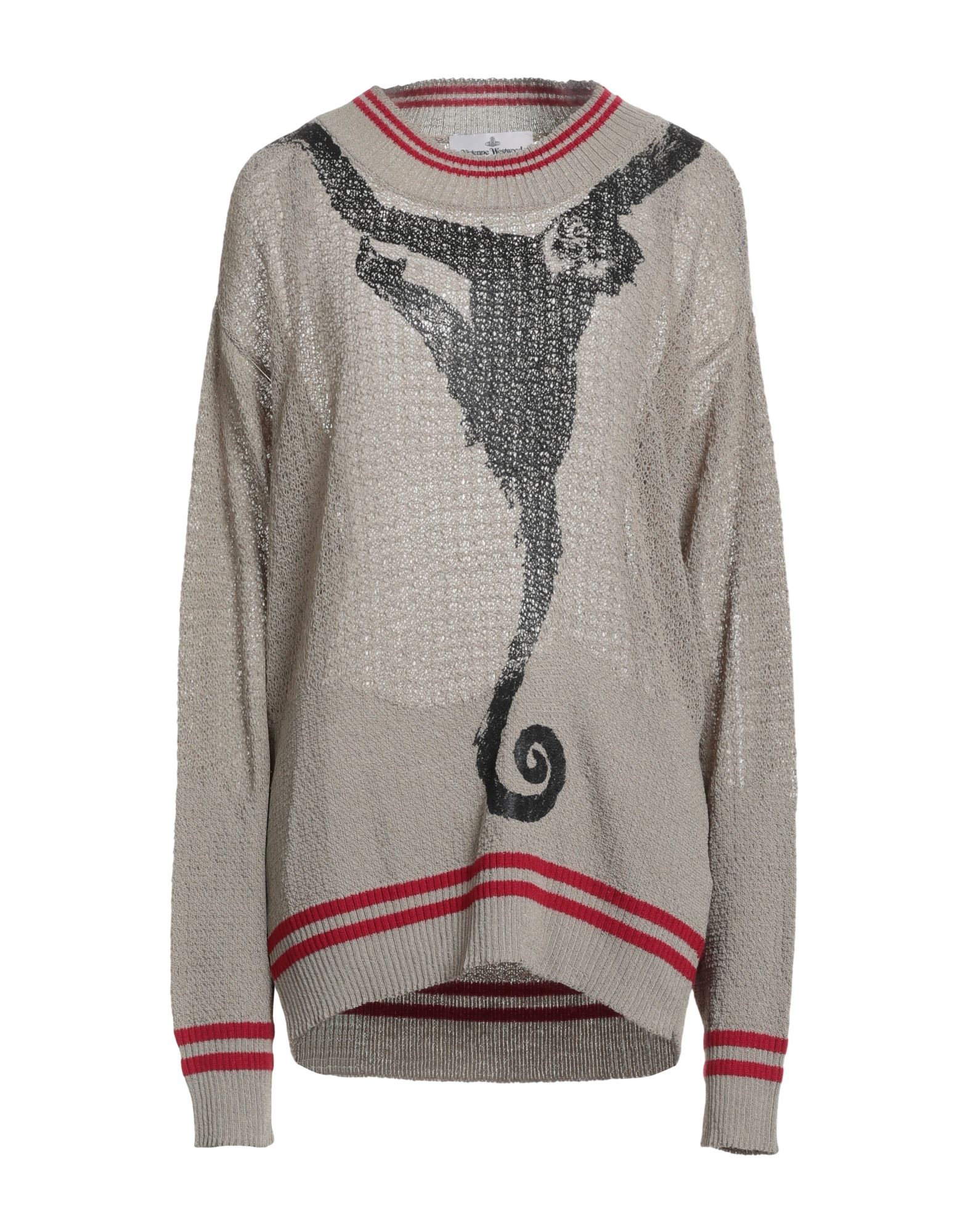 니트 소재, 라이트웨이트 니트, 장식 부착 없음, 멀티컬러 패턴, 크루넥, 롱 슬리브, 손세탁 또는 드라이클리닝, 표백 금지, 건조기 사용불가. 이미지