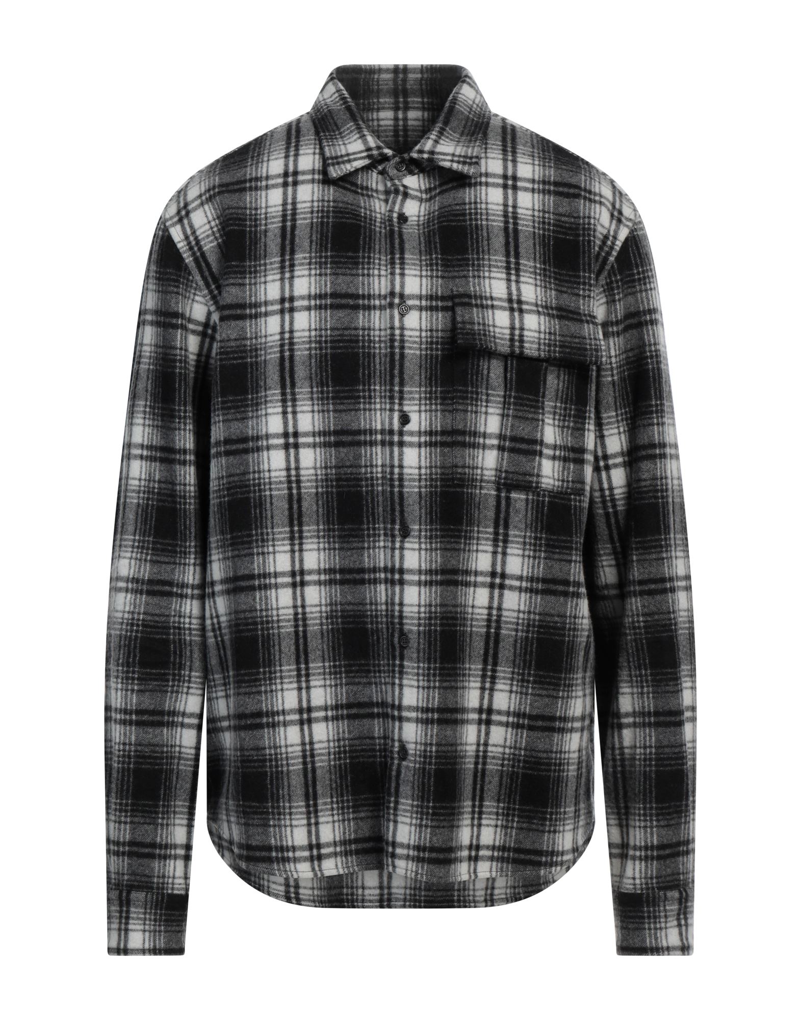 레귤러 셔츠, 플란넬, 브랜드 로고, 타탄체크, 클래식 칼라, 롱 슬리브, 버튼 커프스, 버튼 여밈, 포켓 없음, 동물성 비섬유 자재 함유, 손세탁 또는 드라이클리닝, 표백 금지, 건조기 사용불가. 이미지