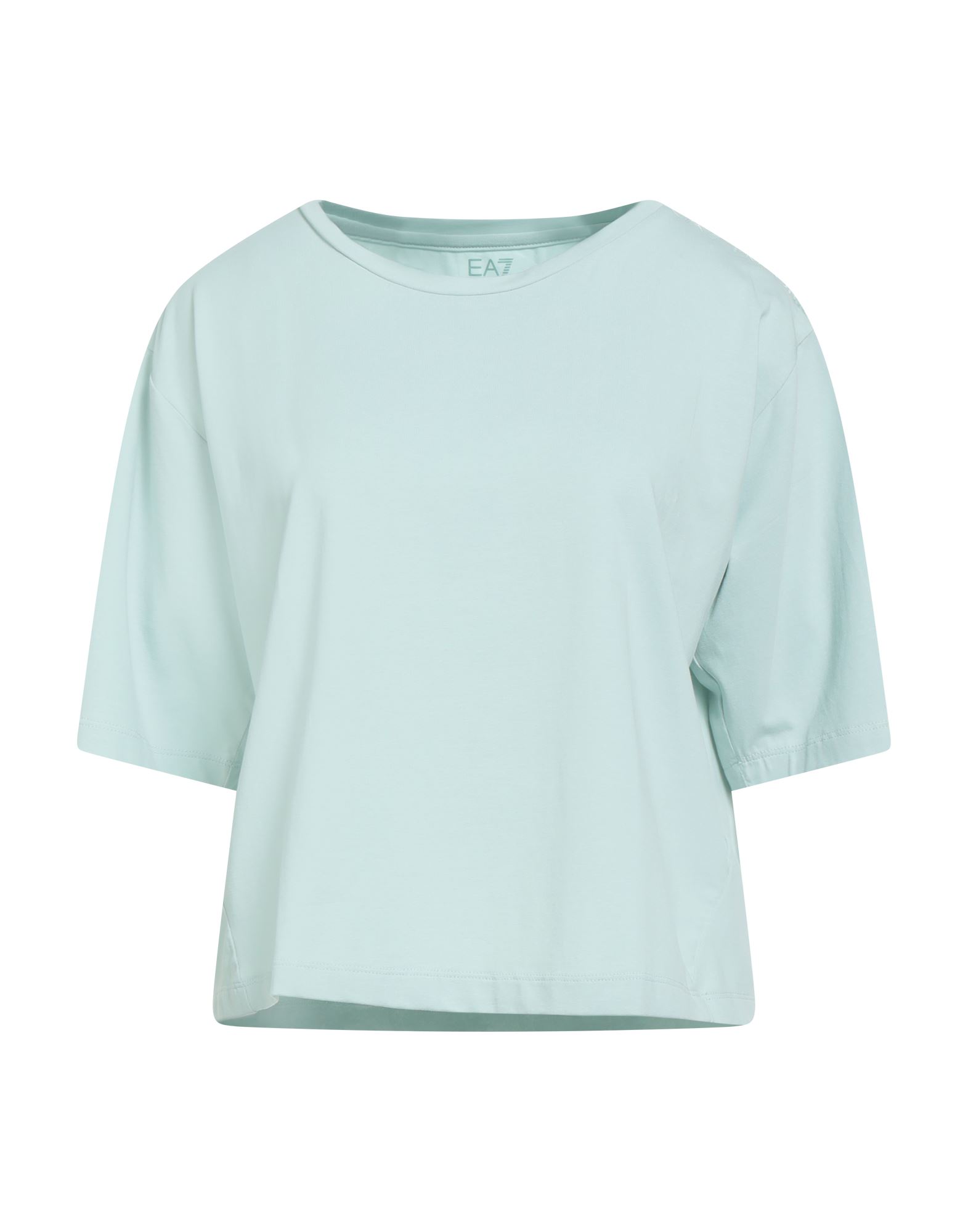 로고 프린트 티셔츠, 저지, 스트레치 패브릭, 프린트 디테일 솔리드 컬러, 장식 부착 없음, 크루넥, 쇼트 슬리브, 세탁기로 세탁, 표백 금지, 건조기 사용불가. 이미지