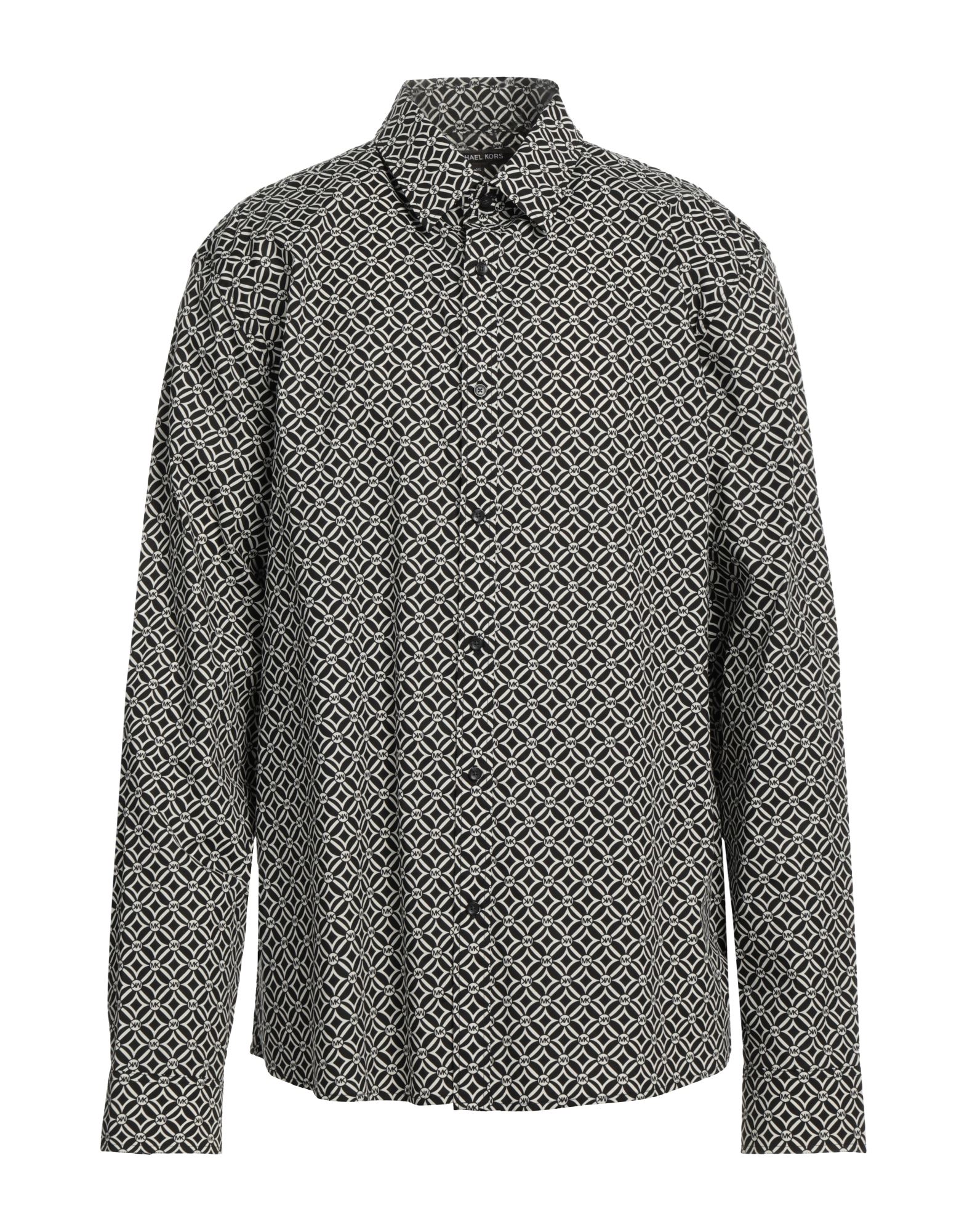 레귤러 셔츠, 우븐, 로고 디자인, 기하학 패턴, 장식 부착 없음, 클래식 칼라, 롱 슬리브, 버튼 커프스, 안감없음, 버튼 여밈, 스트레치. 이미지