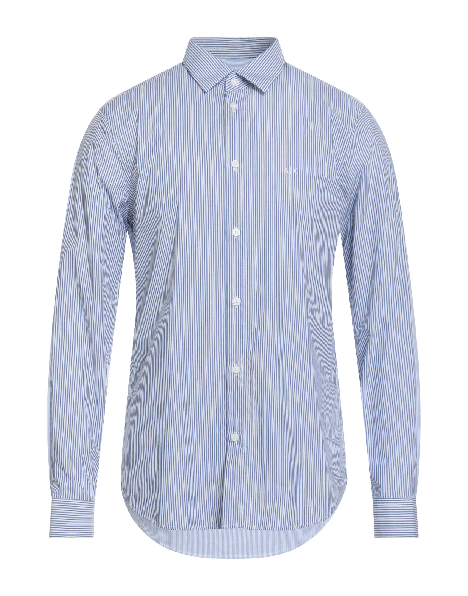 레귤러 셔츠, 우븐, 스트라이프, 브랜드 로고, 클래식 칼라, 롱 슬리브, 버튼 여밈, 세탁기로 세탁, 표백 금지, 건조기 사용불가. 이미지