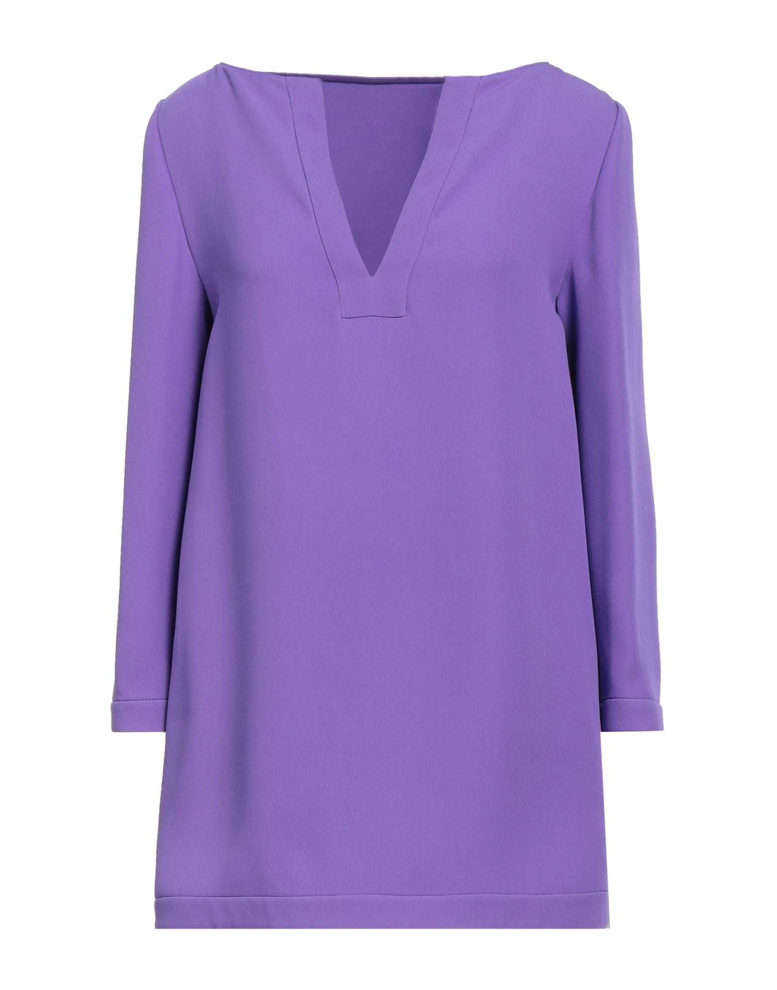 탑, 크레이프, 솔리드 컬러, 장식 부착 없음, v 네크라인, 3/4길이 슬리브, 슬릿 포켓, 드라이클리닝, 표백 금지, 건조기 사용불가. 이미지