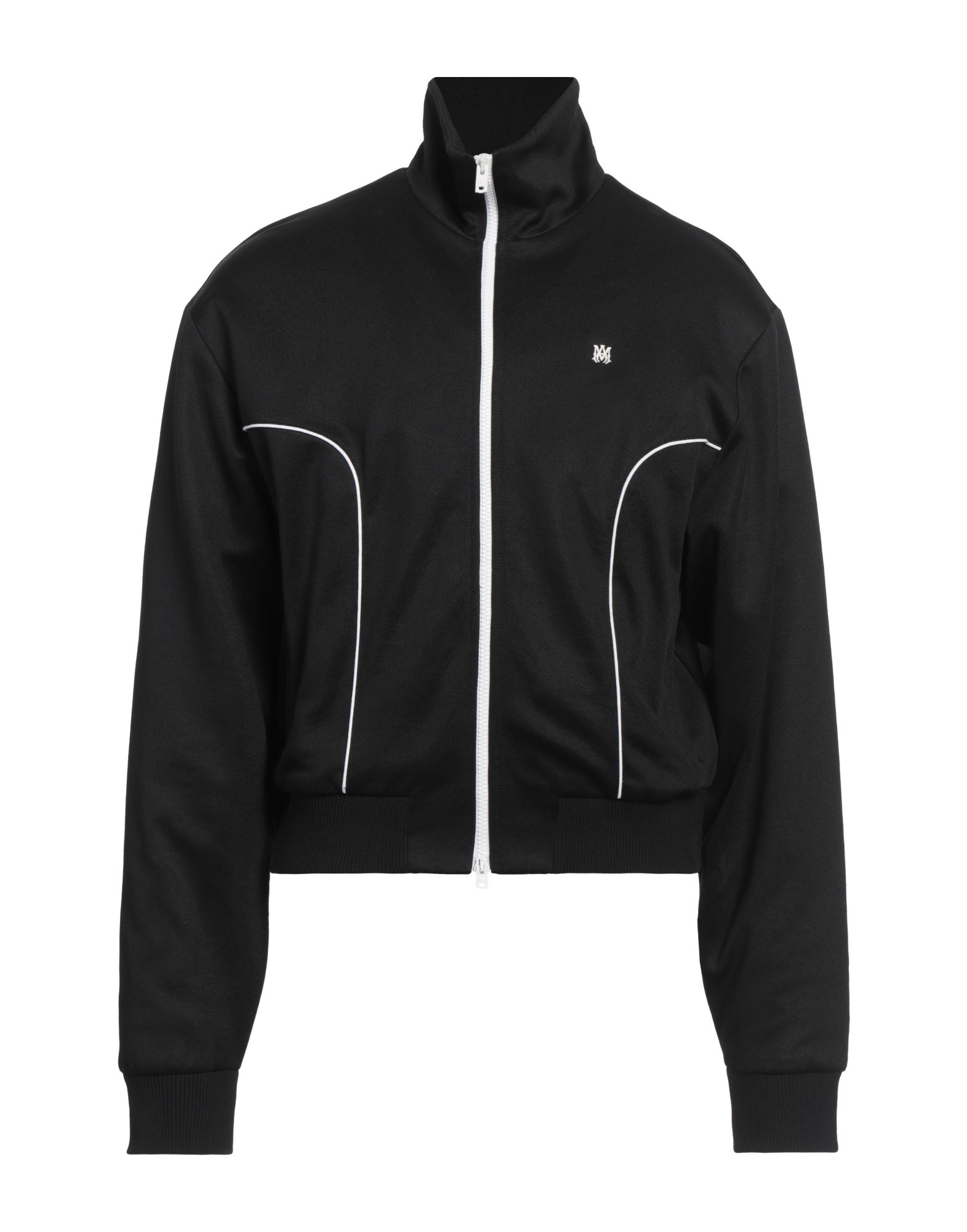 저지, 솔리드 컬러, 브랜드 로고, 터틀넥, 롱 슬리브, 지퍼 여밈, 멀티 포켓, 드라이클리닝, 표백 금지, 건조기 사용불가. 이미지