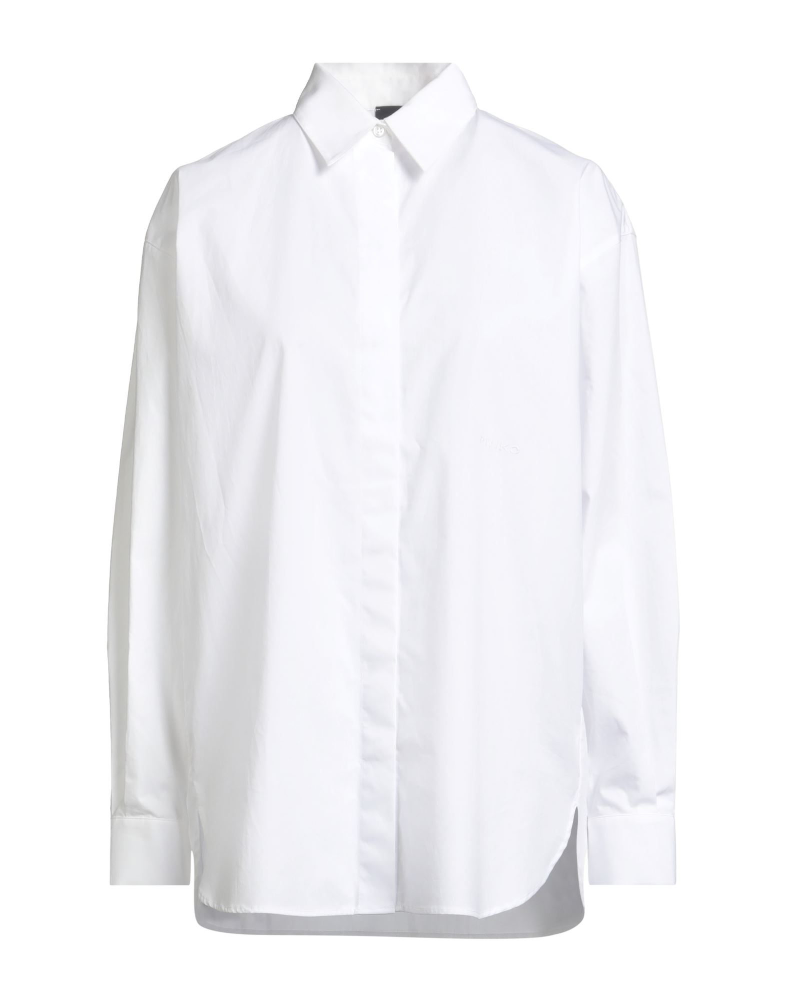 셔츠, 우븐, 솔리드 컬러, 자수 로고 장식, 클래식 칼라, 롱 슬리브, 버튼 커프스, 세탁기 세탁 또는 드라이클리닝, 표백 금지, 건조기 사용불가, 편안함과 우아함이 결합된 격식을 갖춘 세련된 포멀 오피스 룩. 이미지