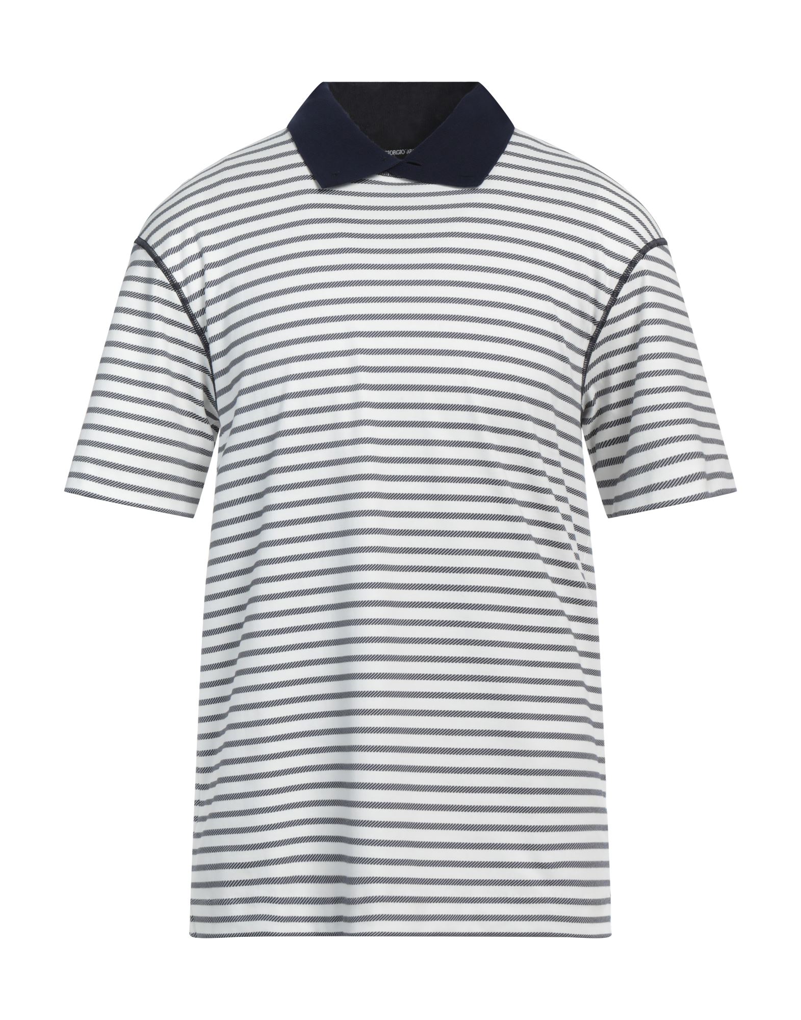 저지, 니트 트리밍, 스트라이프, 폴로 칼라, 쇼트 슬리브, 포켓 없음, 손세탁 또는 드라이클리닝, 표백 금지, 건조기 사용불가. 이미지