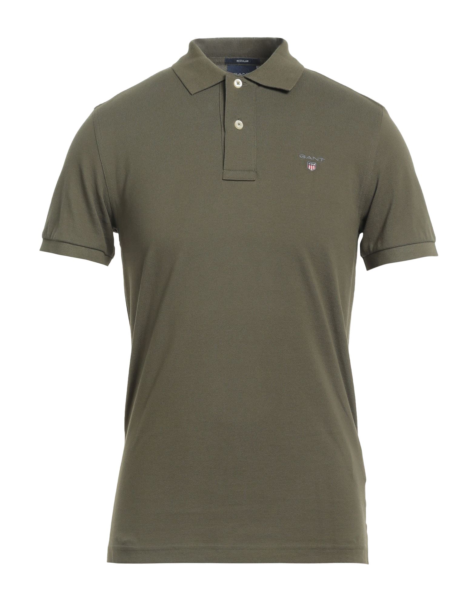 피케, 장식 디테일 솔리드 컬러, 자수 로고 장식, 버튼 넥, 쇼트 슬리브, 사이드 슬릿 헴라인, 세탁기로 세탁, 표백 금지, 건조기 사용불가. 이미지