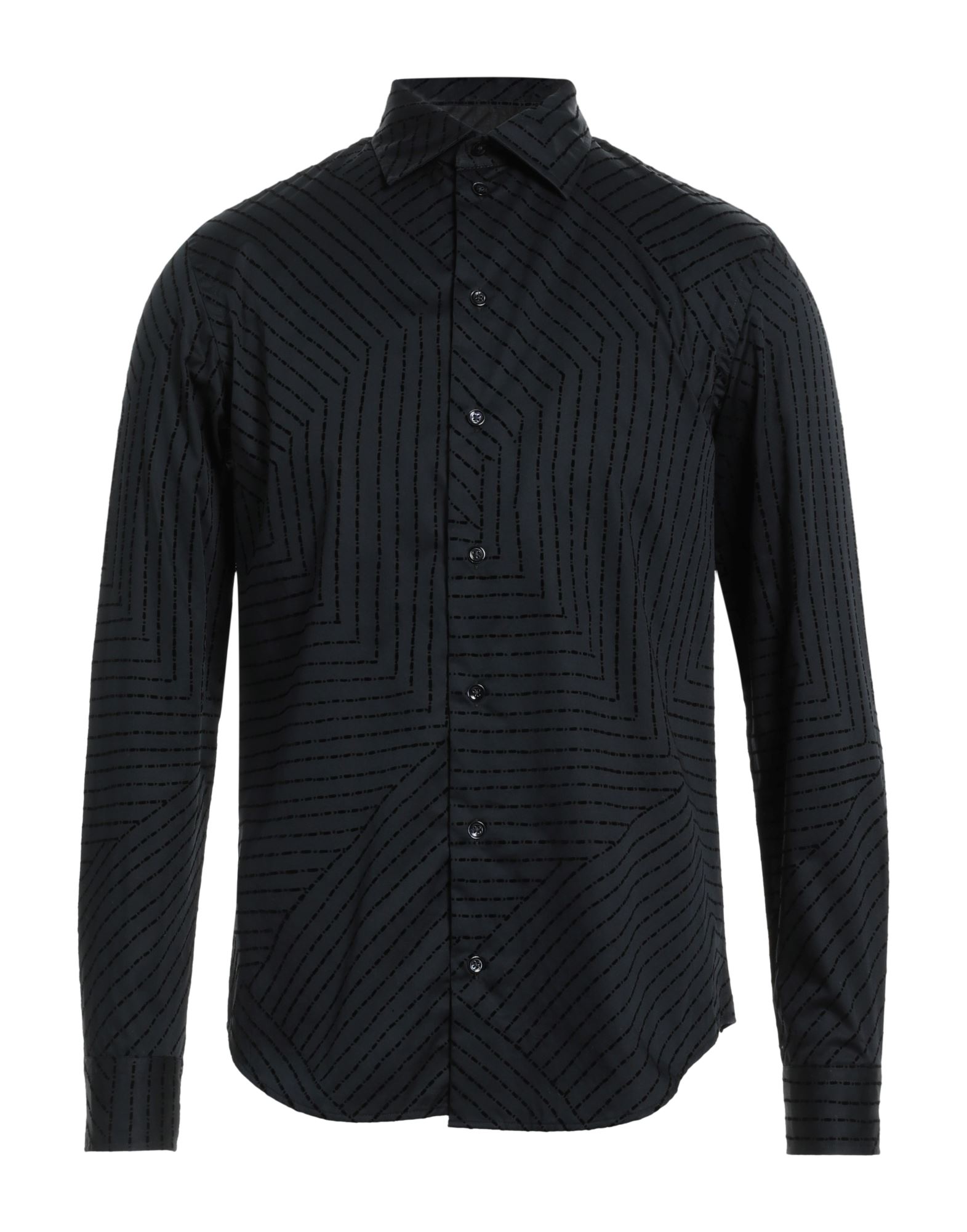 레귤러 셔츠, 우븐, 장식 부착 없음, 솔리드 컬러, 클래식 칼라, 롱 슬리브, 버튼 여밈, 포켓 없음, 세탁기 세탁 또는 드라이클리닝, 표백 금지, 건조기 사용불가. 이미지