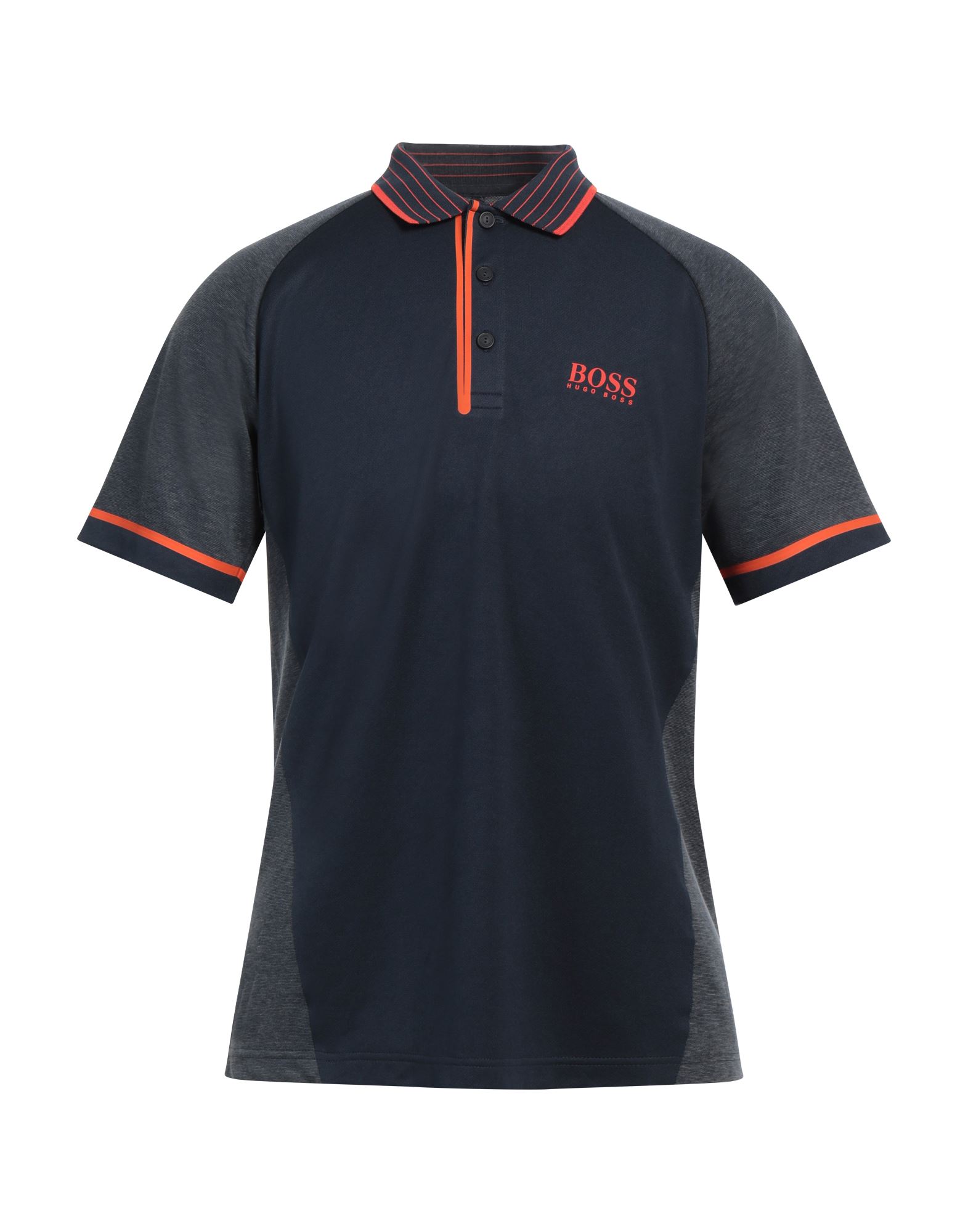 저지, 투톤 패턴, 브랜드 로고, 폴로 칼라, 쇼트 슬리브, 버튼 여밈. 이미지