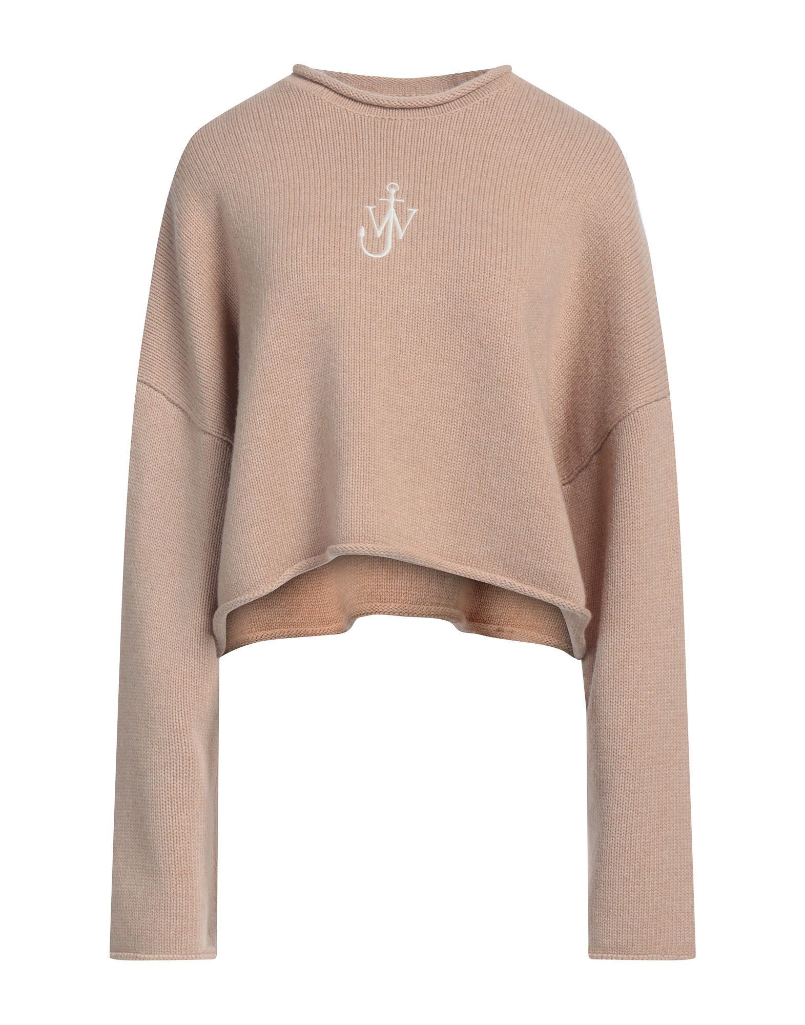 니트 소재, 미디엄웨이트 니트, 솔리드 컬러, 브랜드 로고, 자수 장식, 크루넥, 롱 슬리브, 동물성 비섬유 자재 함유, 드라이클리닝, 표백 금지, 건조기 사용불가. 이미지