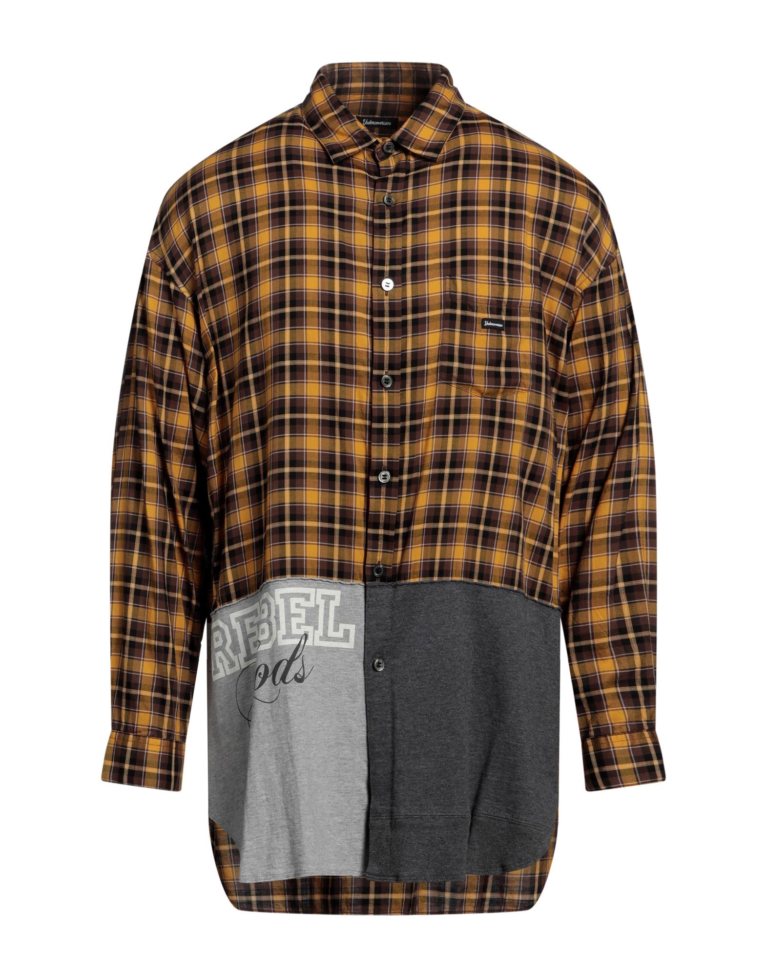 우븐, 저지, 브랜드 로고, 타탄체크, 클래식 칼라, 롱 슬리브, 버튼 커프스, 버튼 여밈, 싱글 포켓, 레귤러 셔츠, 스몰 핏. 이미지