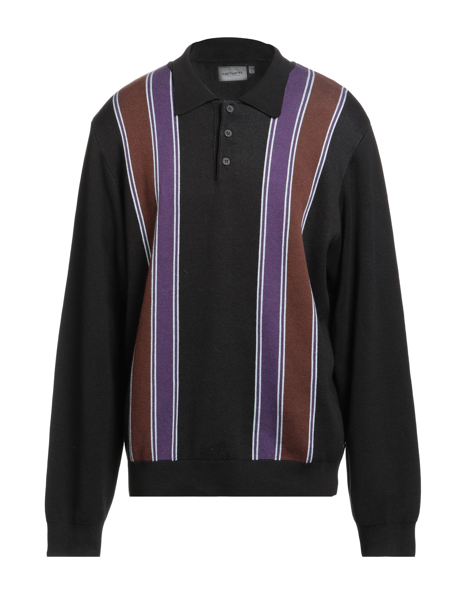 니트 소재, 라이트웨이트 니트, 장식 부착 없음, 스트라이프, 버튼 넥, 롱 슬리브, 세탁기로 세탁, 표백 금지, 건조기 사용불가, 이 브랜드는 사이즈가 크게 나옵니다. 이미지