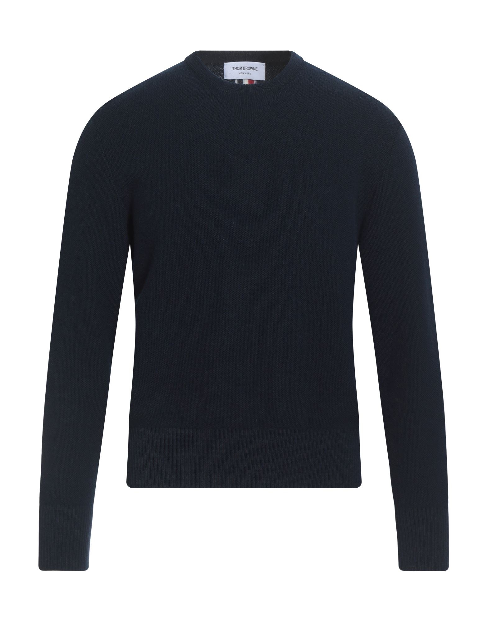 울, 라이트웨이트 니트, 그로그랭 트림, 솔리드 컬러, 크루넥, 롱 슬리브, 드라이클리닝, 표백 금지, 건조기 사용불가. 이미지