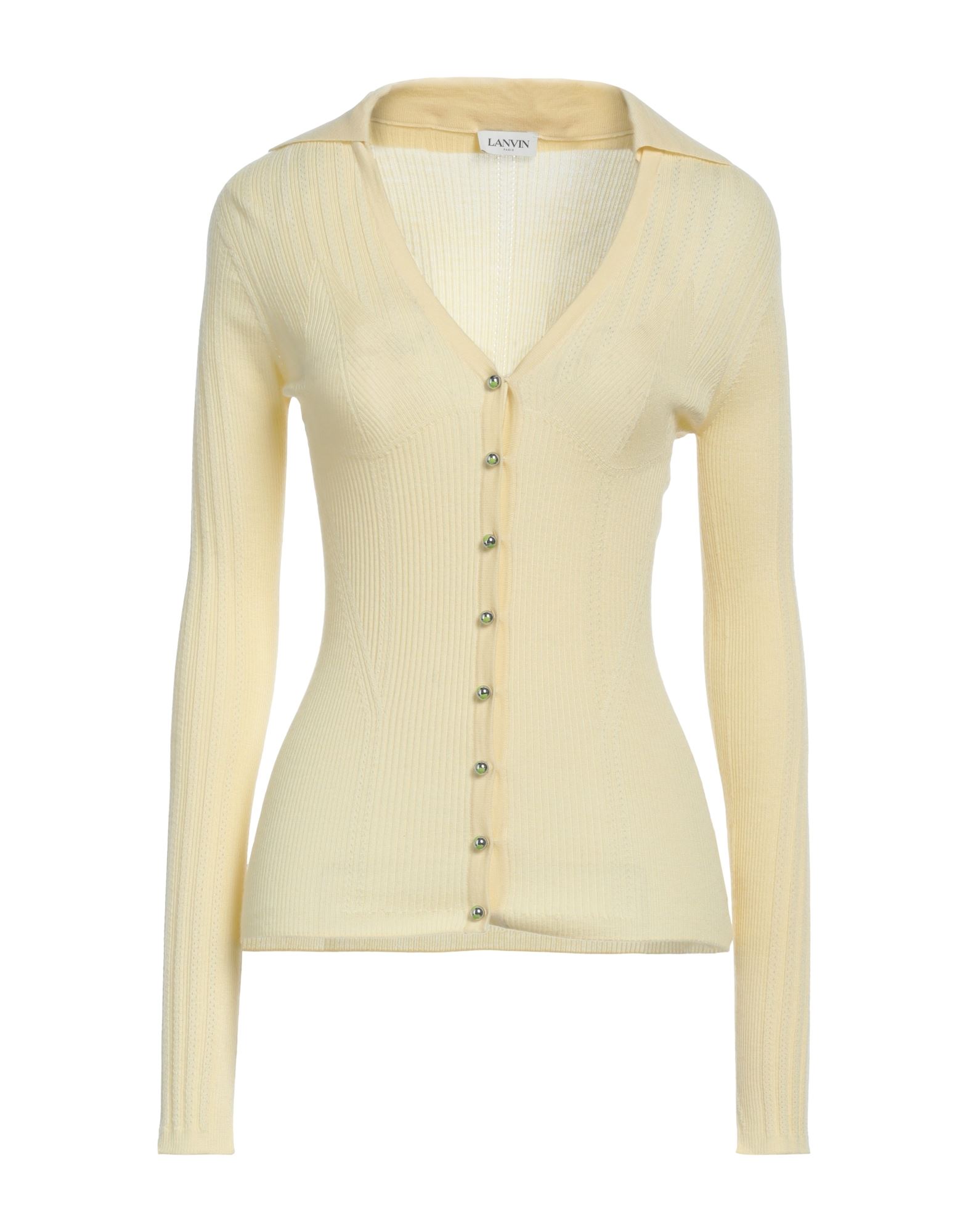 니트 소재, 라이트웨이트 니트, 장식 부착 없음, 솔리드 컬러, 롱 슬리브, 버튼 여밈, 포켓 없음, 손세탁 또는 드라이클리닝, 표백 금지, 건조기 사용불가. 이미지