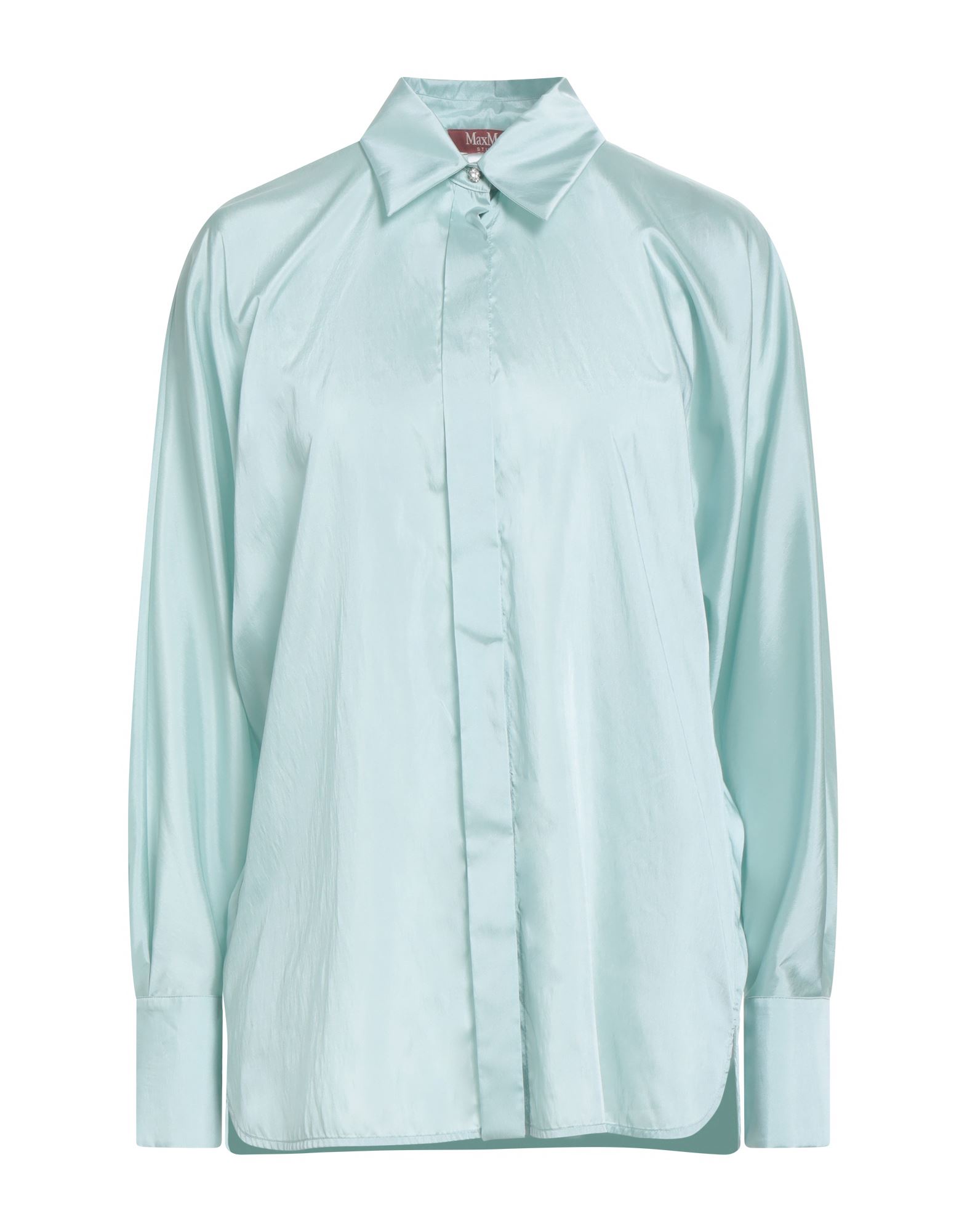 셔츠, 새틴, 솔리드 컬러, 장식 부착 없음, 클래식 칼라, 롱 슬리브, 버튼 여밈, 드라이클리닝, 표백 금지, 건조기 사용불가, 이 브랜드는 사이즈가 작게 나옵니다. 이미지