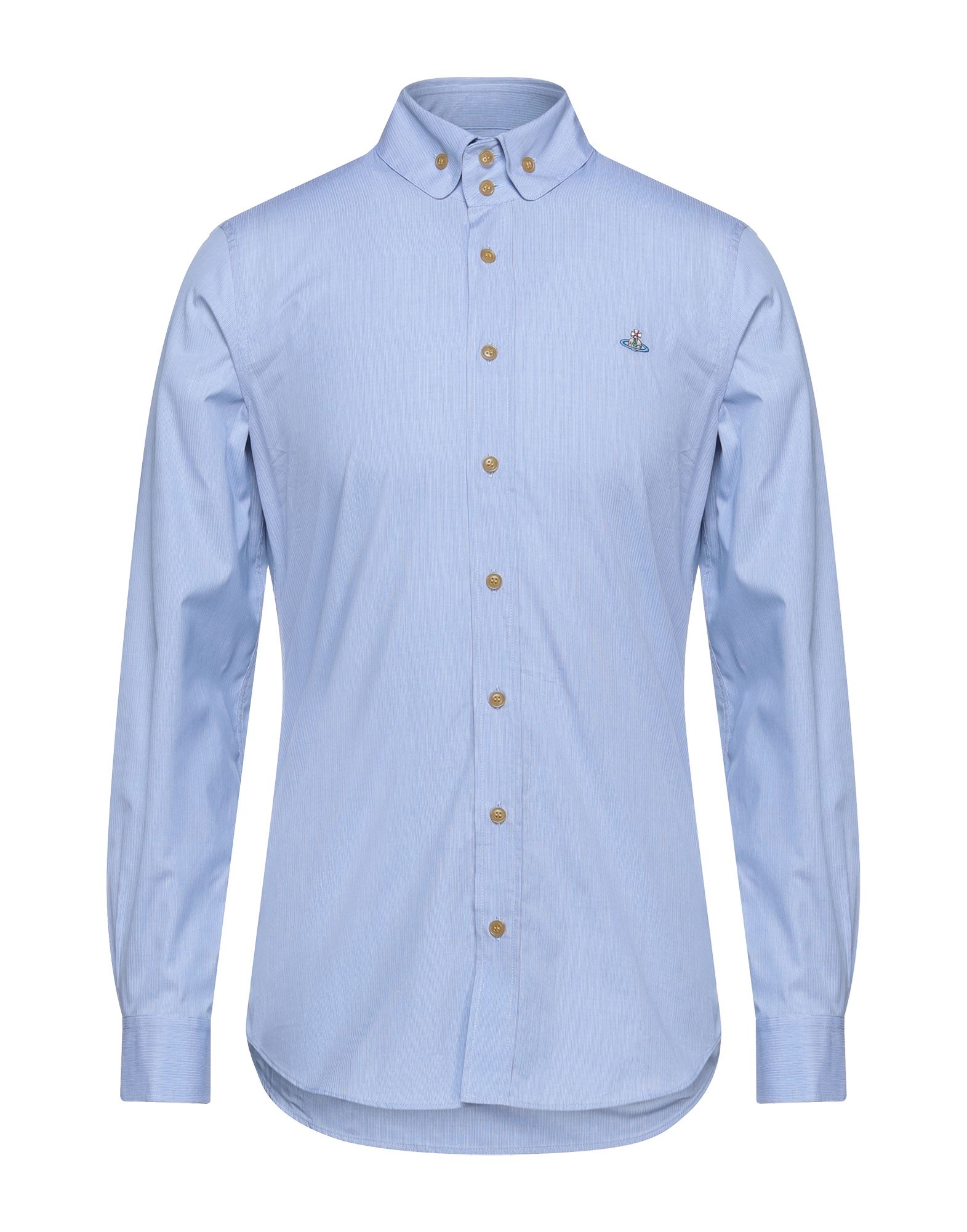 평직, 자수, 브랜드 로고, 스트라이프, 버튼다운 칼라, 롱 슬리브, 버튼 여밈, 포켓 없음, 스몰 핏. 이미지