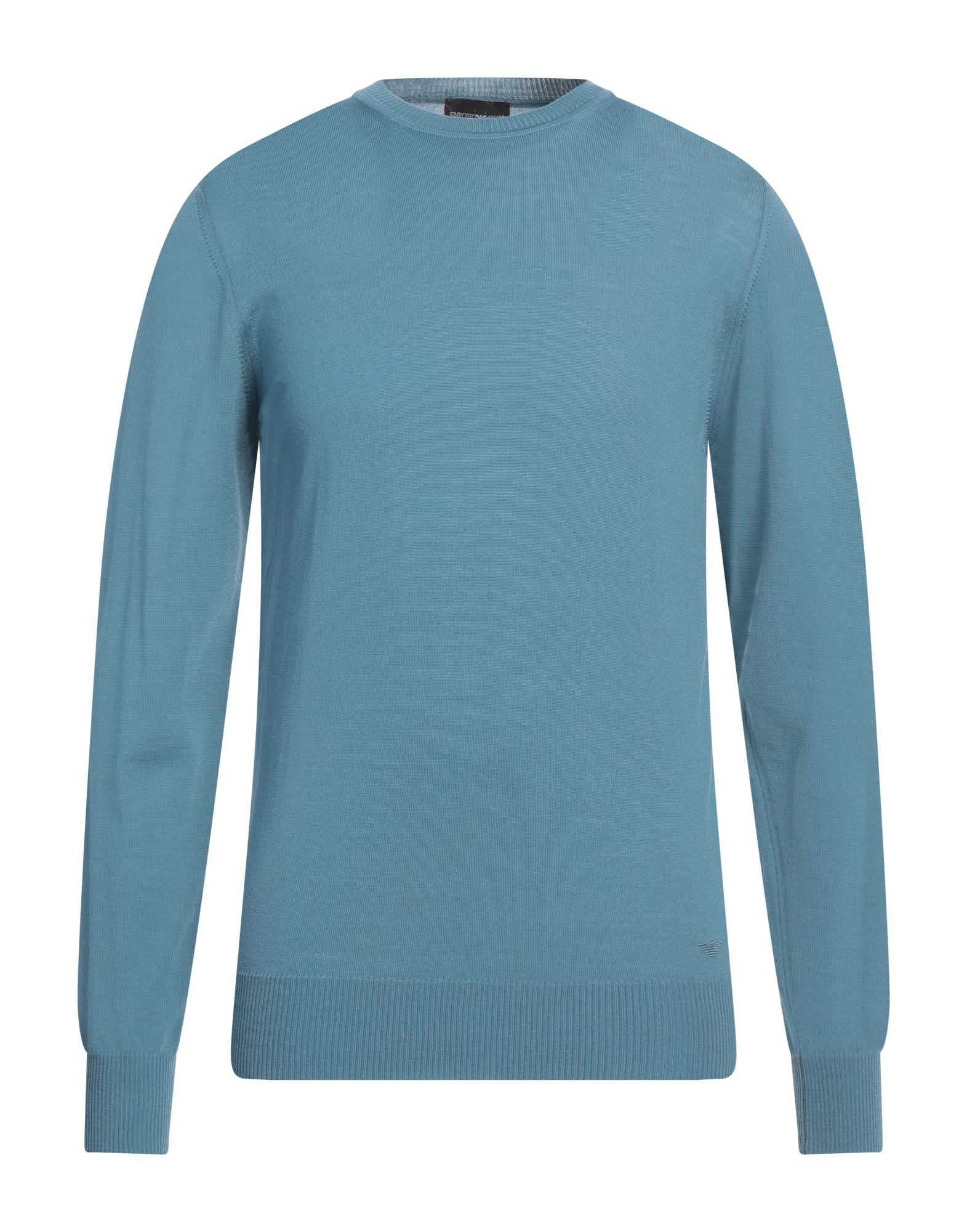 울, 라이트웨이트 니트, 자수 로고 장식, 솔리드 컬러, 크루넥, 롱 슬리브, 손세탁 또는 드라이클리닝, 표백 금지, 건조기 사용불가. 이미지