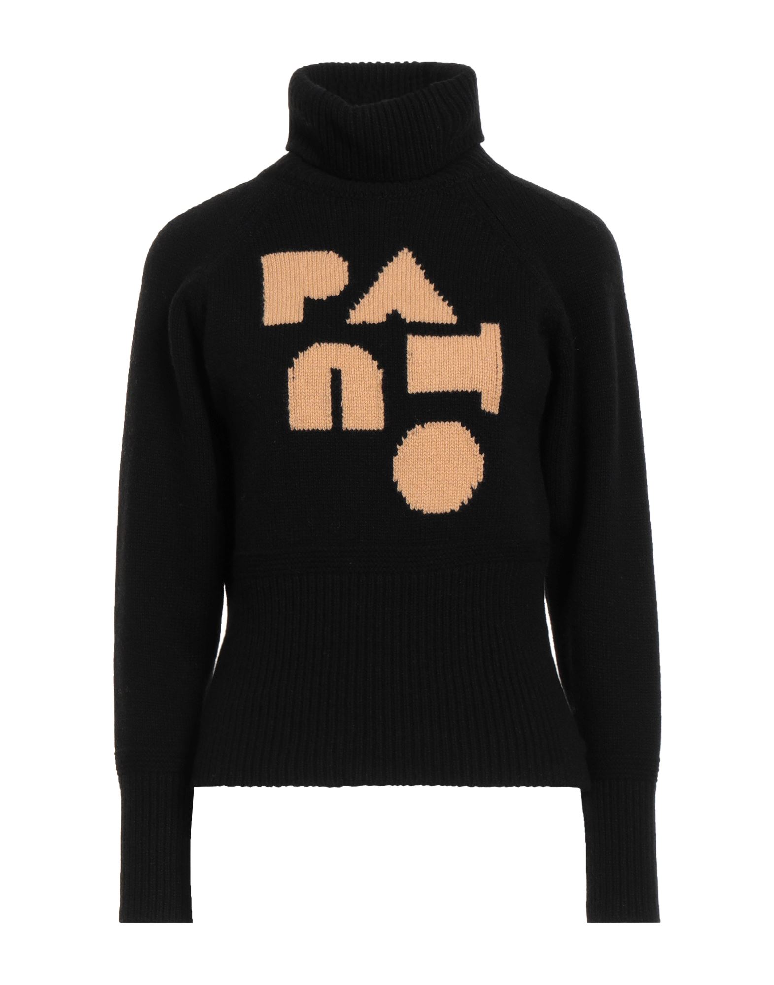 니트 소재, 자카드, 미디엄웨이트 니트, 브랜드 로고, 투톤 패턴, 터틀넥, 롱 슬리브, 손세탁 또는 드라이클리닝, 표백 금지, 건조기 사용불가. 이미지