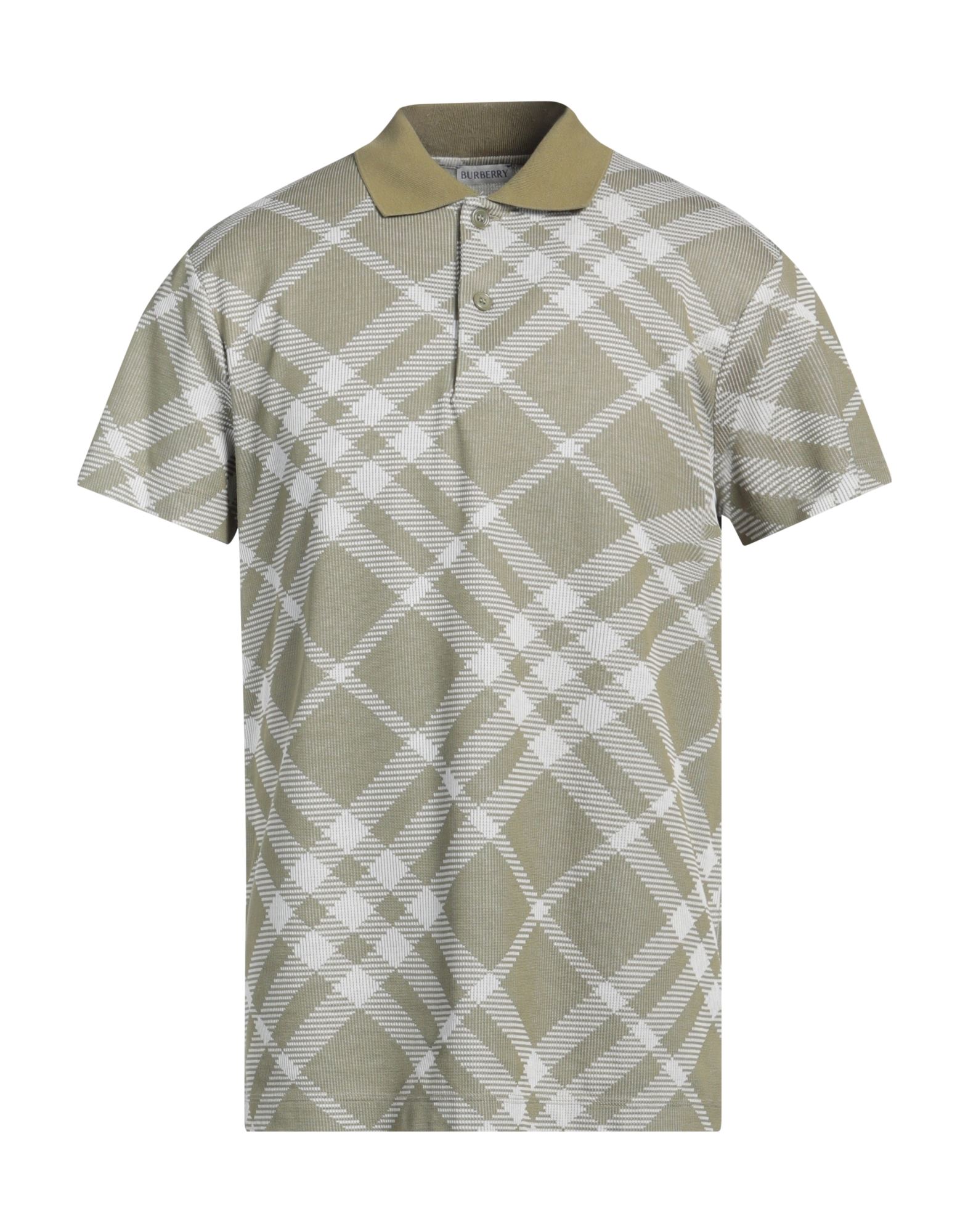 저지, 타탄체크, 브랜드 로고, 폴로 칼라, 쇼트 슬리브, 버튼 여밈, 사이드 슬릿 헴라인, 스트레치, 세탁기 세탁 또는 드라이클리닝, 표백 금지, 건조기 사용불가. 이미지