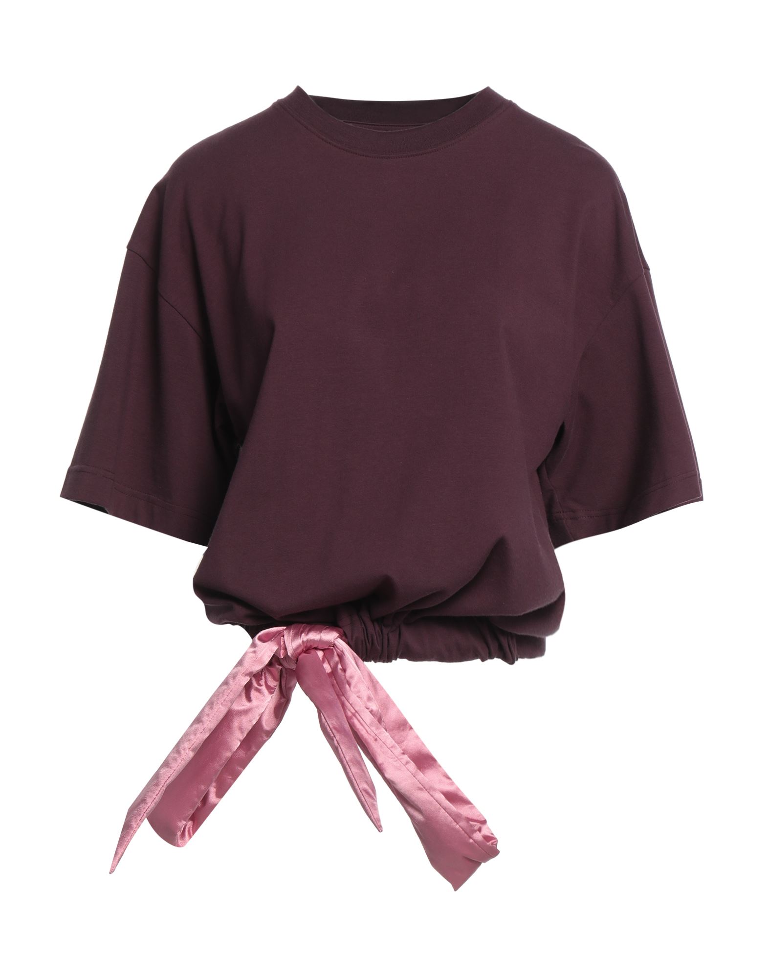 티셔츠, 저지, 스트레치 패브릭, 장식 디테일 솔리드 컬러, 자수 로고 장식, 크루넥, 쇼트 슬리브, 드로스트링 헴라인, 세탁기로 세탁, 표백 금지, 건조기 사용불가, 이 브랜드는 사이즈가 작게 나옵니다. 이미지