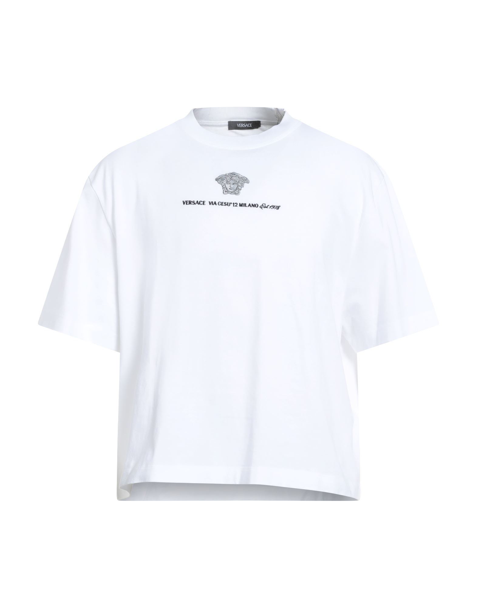 오버사이즈 티셔츠, 저지, 장식 디테일 솔리드 컬러, 자수 로고 장식, 크루넥, 쇼트 슬리브, 손세탁, 표백 금지, 건조기 사용불가, 이 브랜드는 사이즈가 크게 나옵니다. 이미지