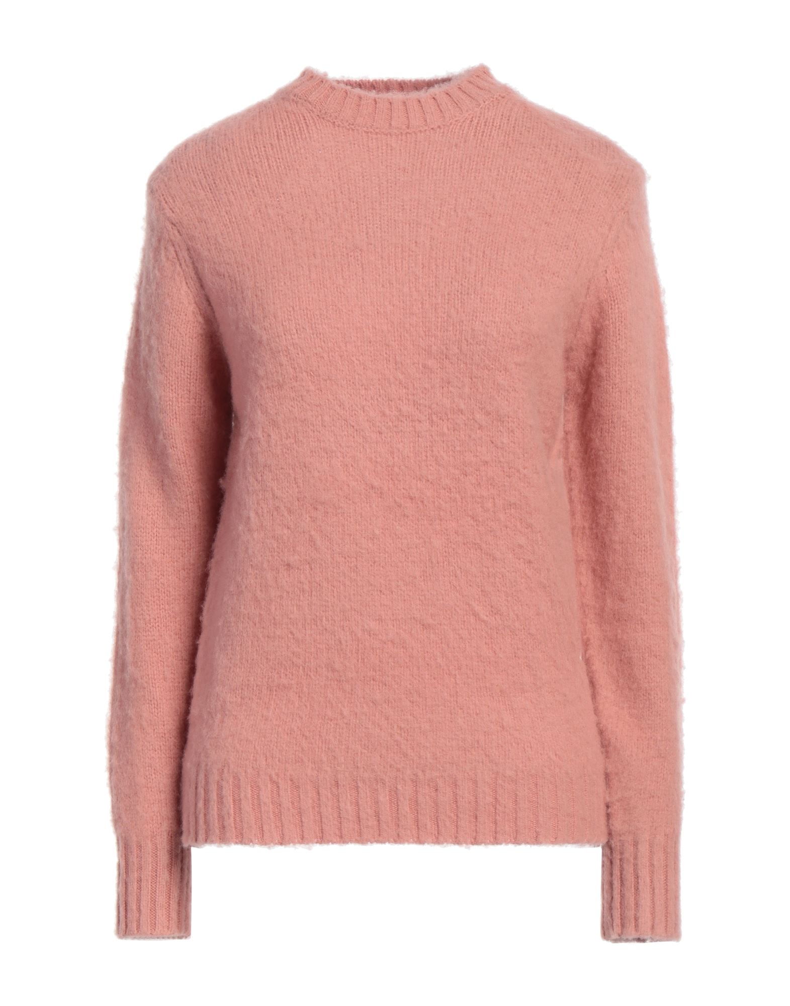 울, 미디엄웨이트 니트, 솔리드 컬러, 장식 부착 없음, 크루넥, 롱 슬리브, 손세탁 또는 드라이클리닝, 표백 금지, 건조기 사용불가. 이미지