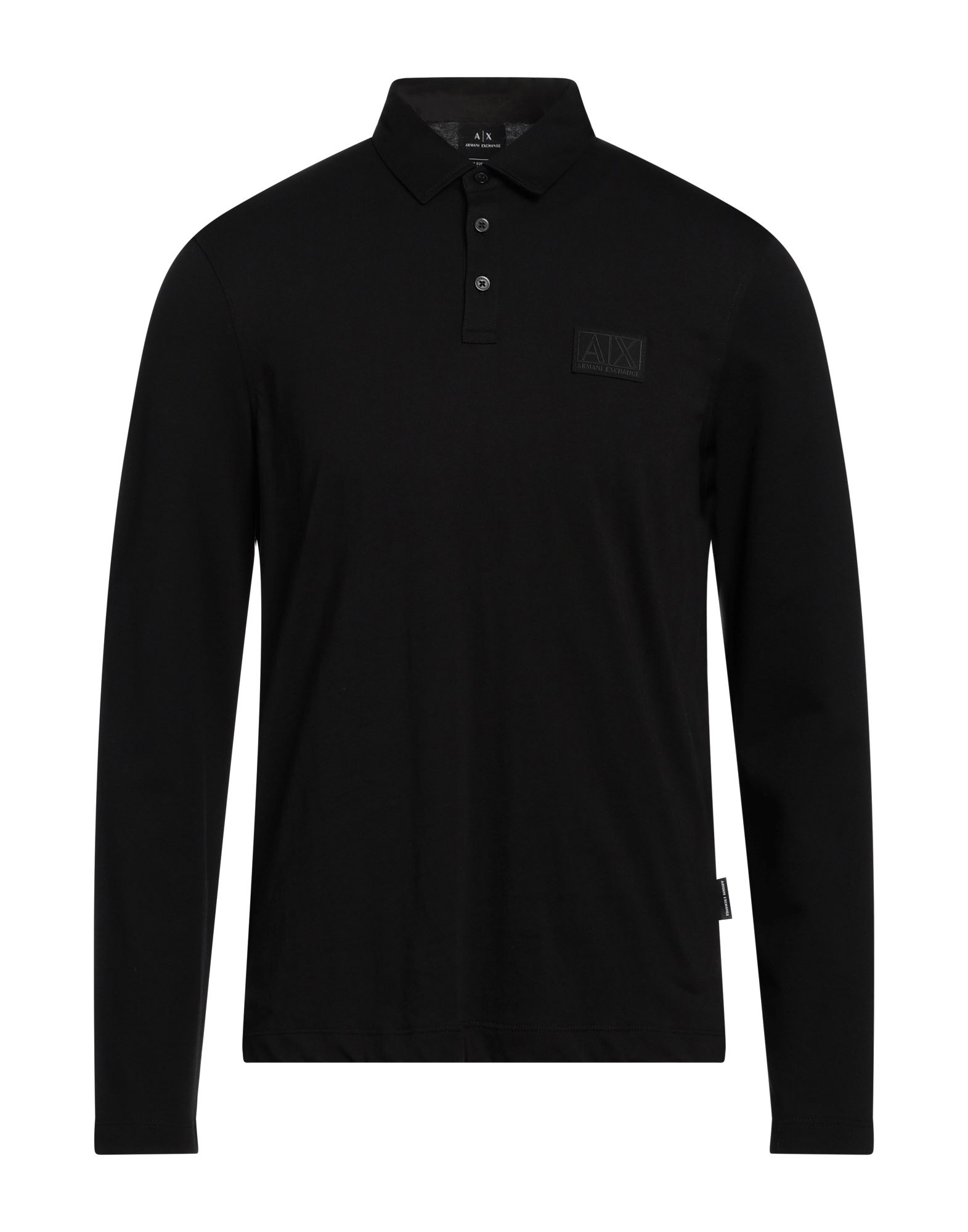 저지, 솔리드 컬러, 브랜드 로고, 버튼 넥, 롱 슬리브, 손세탁, 표백 금지, 건조기 사용불가. 이미지