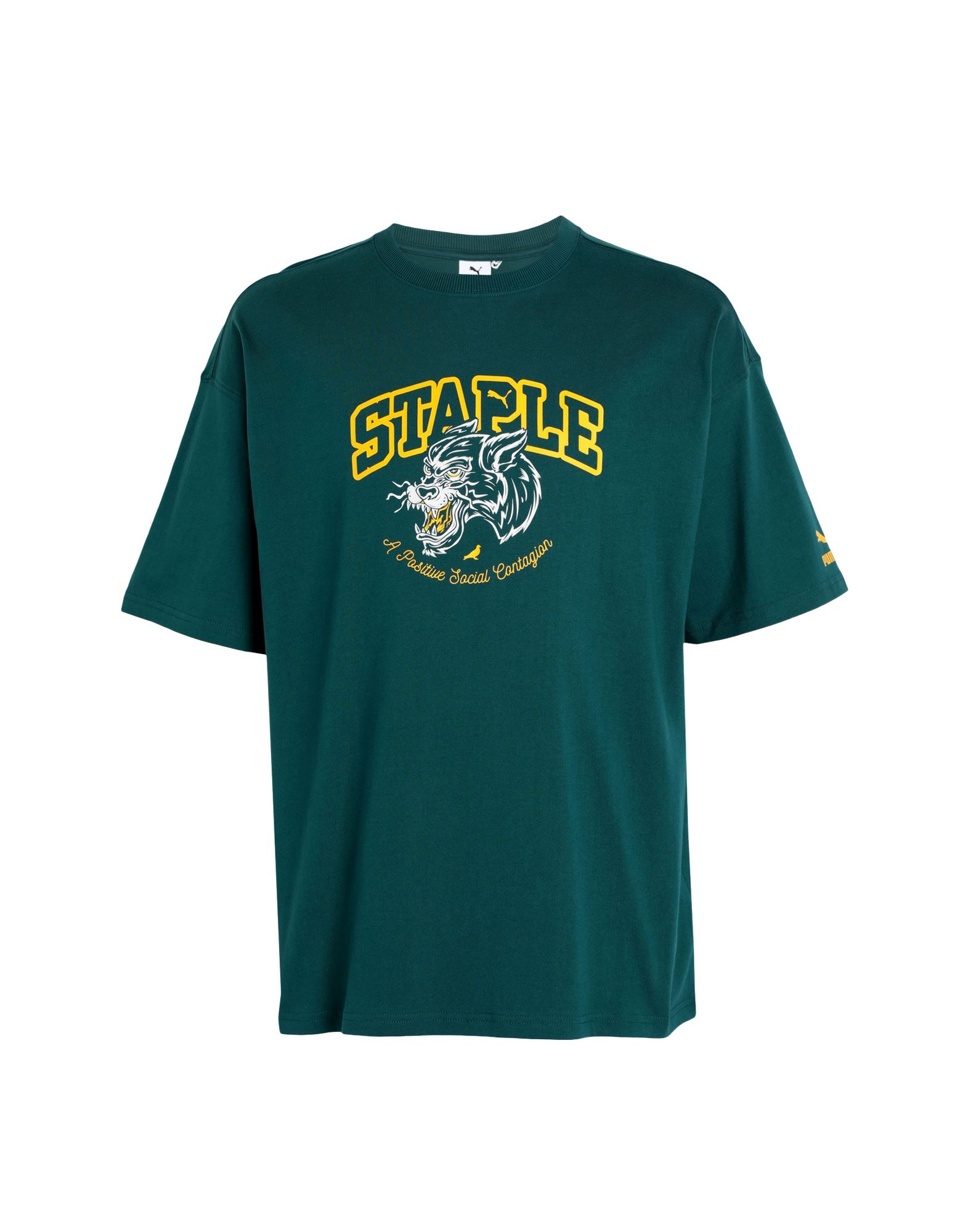 패턴 티셔츠, 저지, 프린트 디테일 솔리드 컬러, 브랜드 로고, 크루넥, 쇼트 슬리브, lifestyle, 손세탁, 건조기 사용불가. 이미지