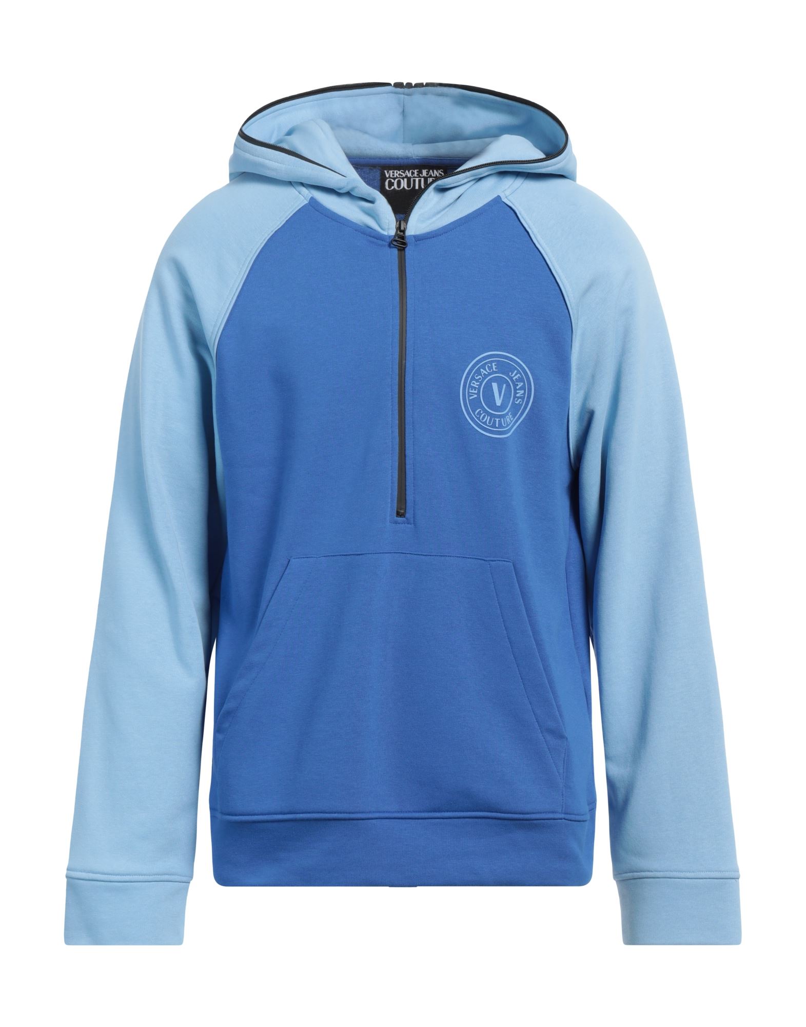 프렌치 테리, 브랜드 로고, 프린트, 투톤 패턴, 후드, 롱 슬리브, 지퍼 여밈, 캥거루 포켓, 세탁기로 세탁, 표백 금지, 건조기 사용불가, 이 브랜드는 사이즈가 작게 나옵니다. 이미지