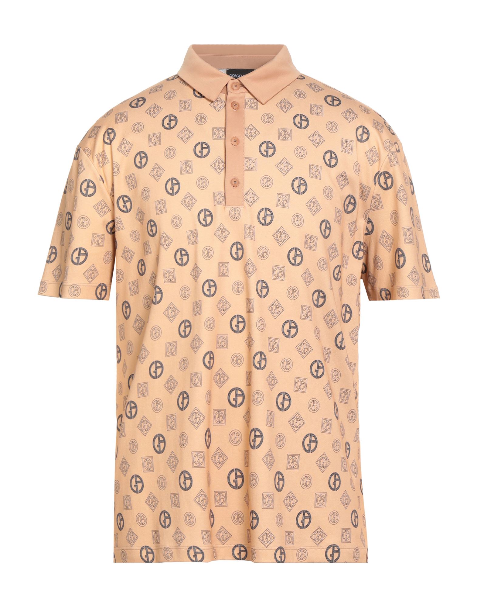 저지, 로고 디자인, 브랜드 로고, 버튼 넥, 쇼트 슬리브, 사이드 슬릿 헴라인, 손세탁 또는 드라이클리닝, 표백 금지, 건조기 사용불가. 이미지