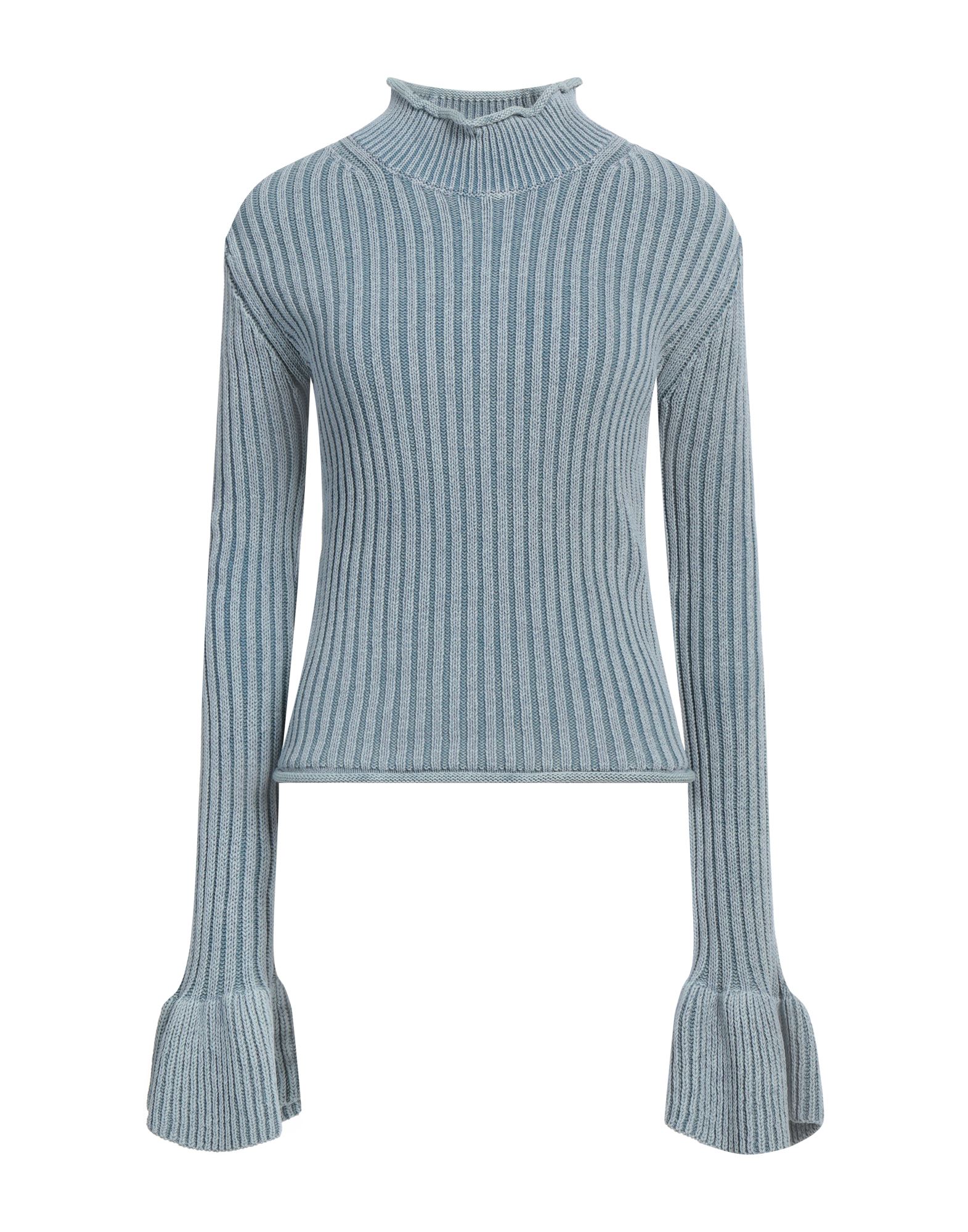 니트 소재, 라이트웨이트 니트, 리브(rib) 조직, 장식 부착 없음, 멜란지, 터틀넥, 롱 슬리브, 손세탁 또는 드라이클리닝, 표백 금지, 건조기 사용불가. 이미지