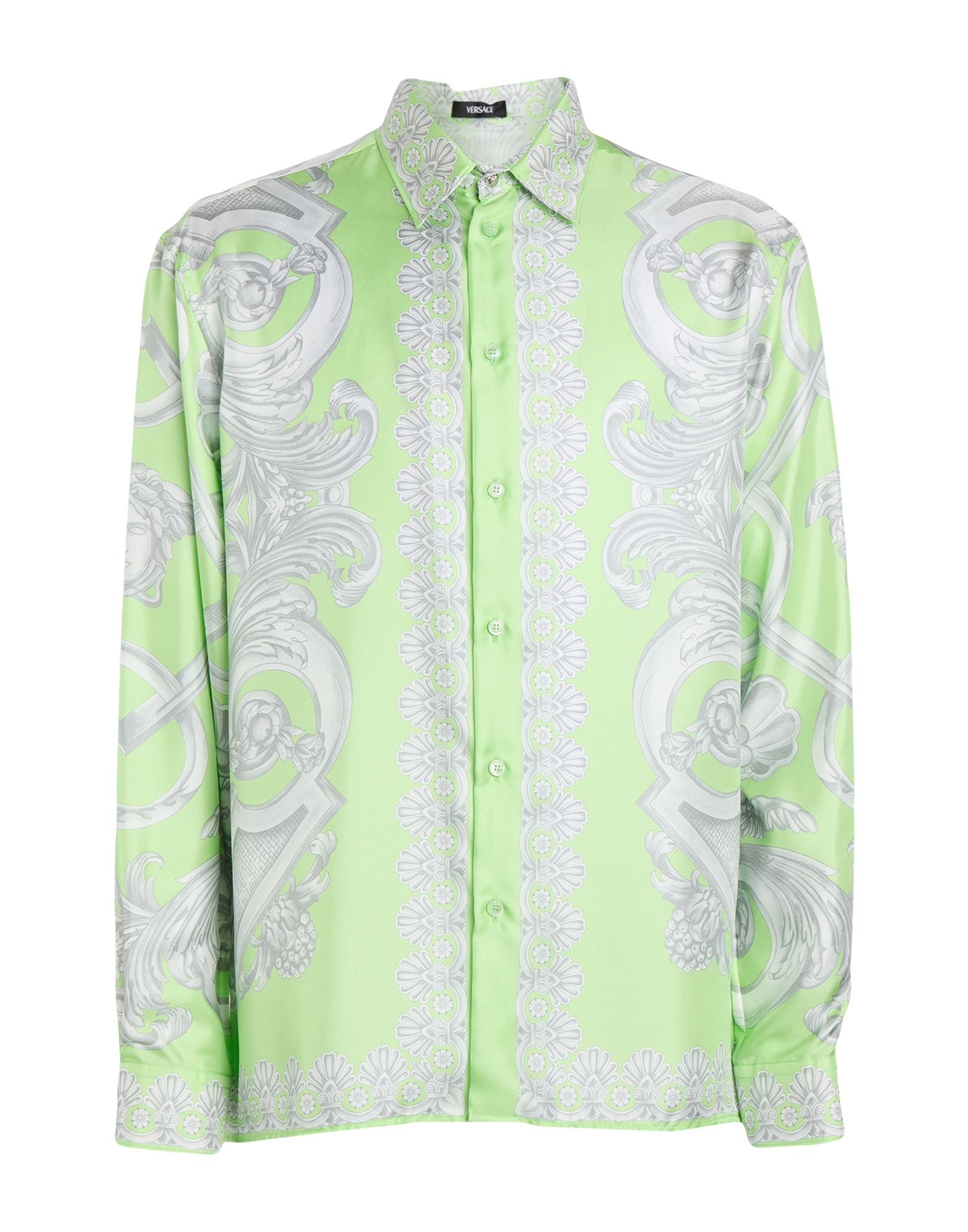 레귤러 셔츠, 트윌, 시그니처 프린트, 장식 부착 없음, 클래식 칼라, 롱 슬리브, 버튼 커프스, 버튼 여밈, 드라이클리닝, 표백 금지, 건조기 사용불가, 이 브랜드는 사이즈가 크게 나옵니다. 이미지