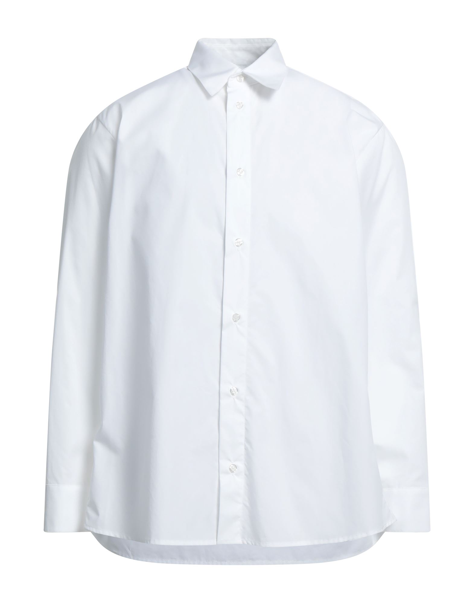 우븐, 브랜드 로고, 프린트 디테일 솔리드 컬러, 클래식 칼라, 롱 슬리브, 버튼 커프스, 버튼 여밈, 라지 핏, 레귤러 셔츠. 이미지