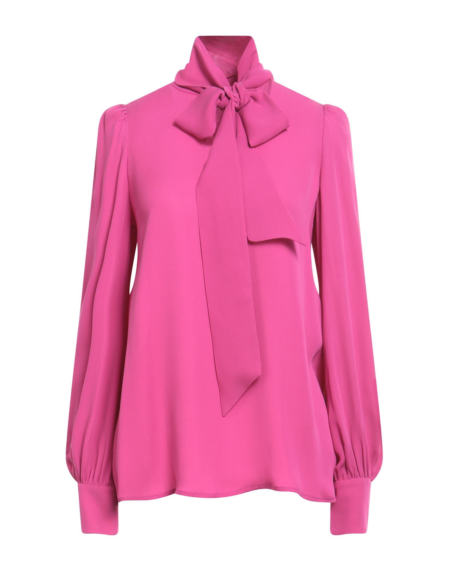 크레이프, 장식 부착 없음, 솔리드 컬러, 터틀넥, 롱 슬리브, 안감없음, 1 버튼, 포켓 없음, 탑. 이미지