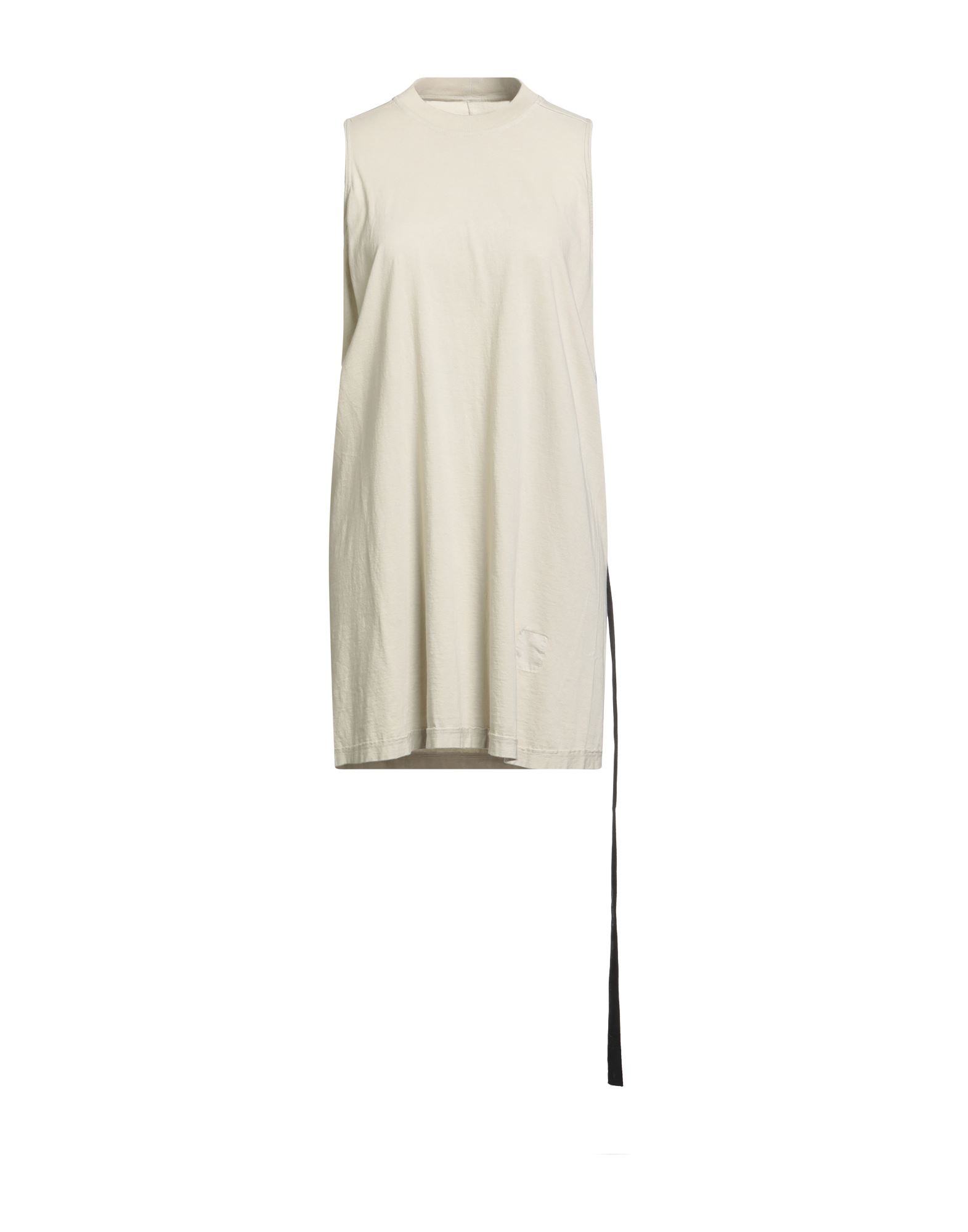 베이직 티, 저지, 솔리드 컬러, 장식 부착 없음, 크루넥, 슬리브리스, 세탁기 세탁 또는 드라이클리닝, 표백 금지, 건조기 사용불가. 이미지