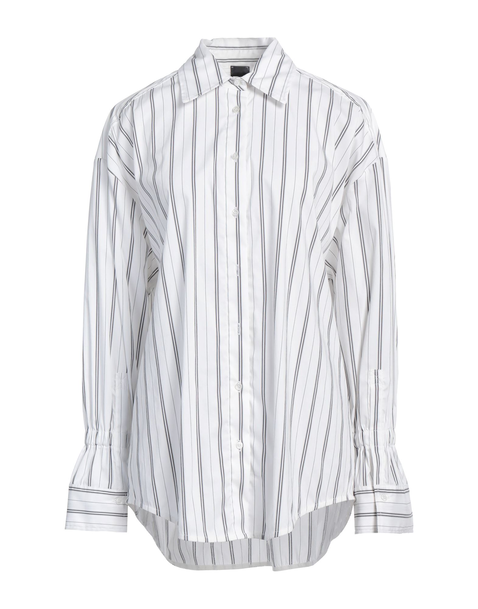 롱 셔츠, 포플린, 스트라이프, 장식 부착 없음, 클래식 칼라, 롱 슬리브, 버튼 커프스, 버튼 여밈, 스트레치, 손세탁 또는 드라이클리닝, 표백 금지, 건조기 사용불가. 이미지