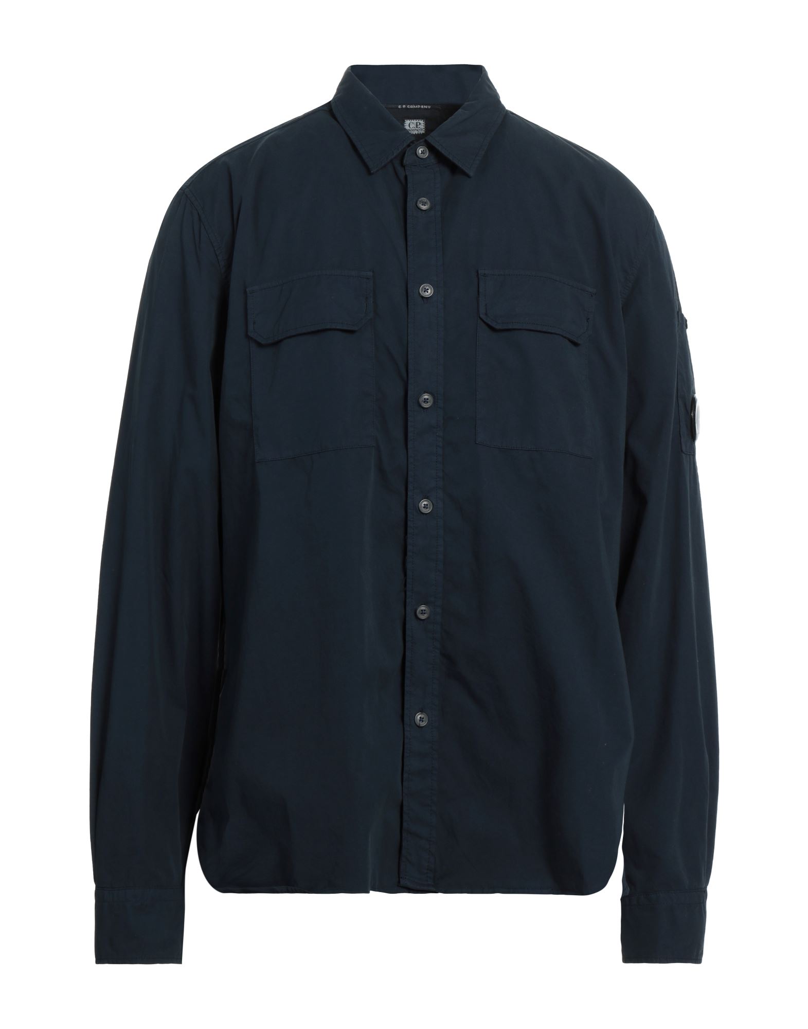 레귤러 셔츠, 우븐, 장식 디테일 솔리드 컬러, 브랜드 로고, 클래식 칼라, 롱 슬리브, 버튼 커프스, 버튼 여밈, 멀티 포켓, 세탁기로 세탁, 표백 금지, 건조기 사용불가, 이 브랜드는 사이즈가 작게 나옵니다. 이미지