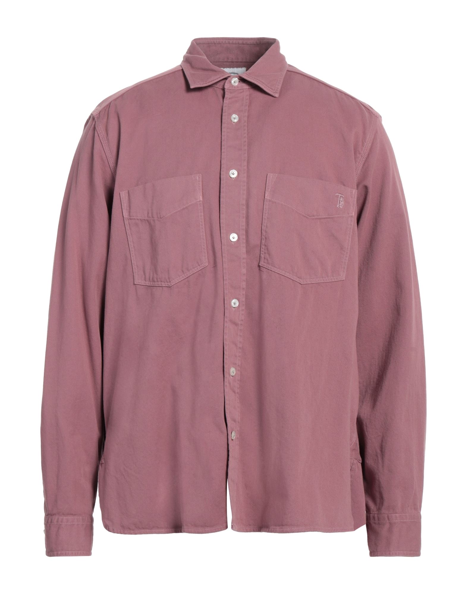 레귤러 셔츠, 트윌, 솔리드 컬러, 브랜드 로고, 클래식 칼라, 롱 슬리브, 버튼 여밈, 포켓 1개, 세탁기 세탁 또는 드라이클리닝, 표백 금지, 건조기 사용가능. 이미지