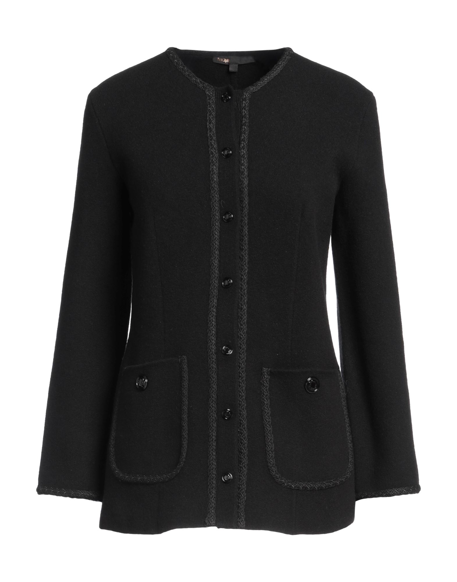 니트 소재, 헤비웨이트 니트, 솔리드 컬러, 장식 부착 없음, 롱 슬리브, 스냅버튼 여밈, 멀티 포켓, 스트레치, 손세탁 또는 드라이클리닝, 건조기 사용불가. 이미지